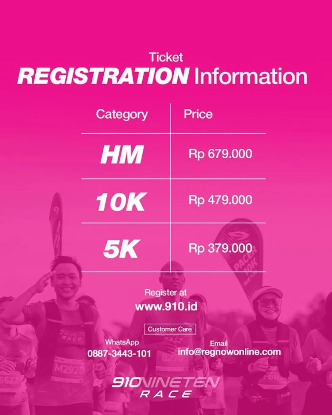 Poster event 910Nineten Race 2026 di Tangerang pada Minggu, 11 Okt 2026