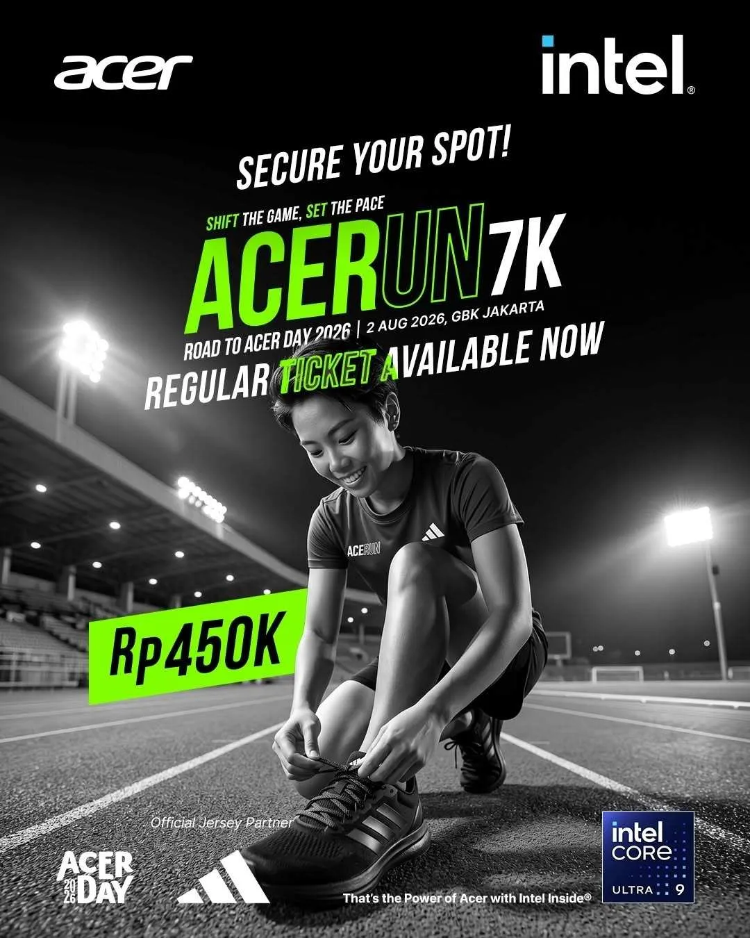 Poster event ACERUN 7K 2026 di Jakarta Pusat pada Minggu, 2 Agu 2026
