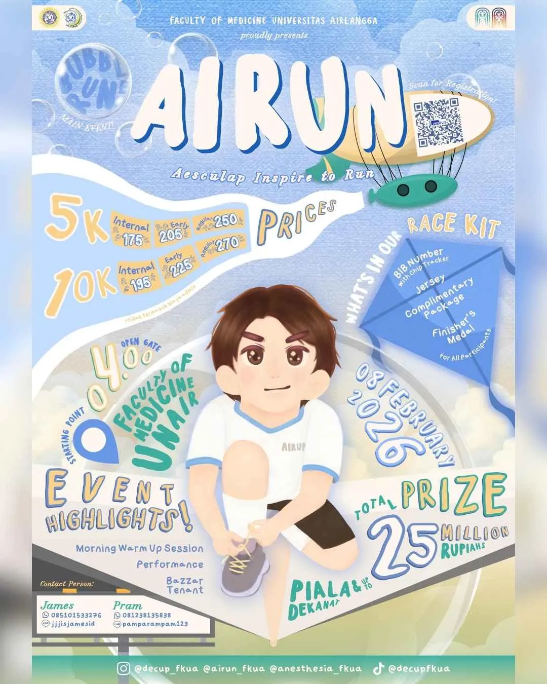 Poster event AIRUN 2026 di Surabaya pada Minggu, 8 Feb 2026