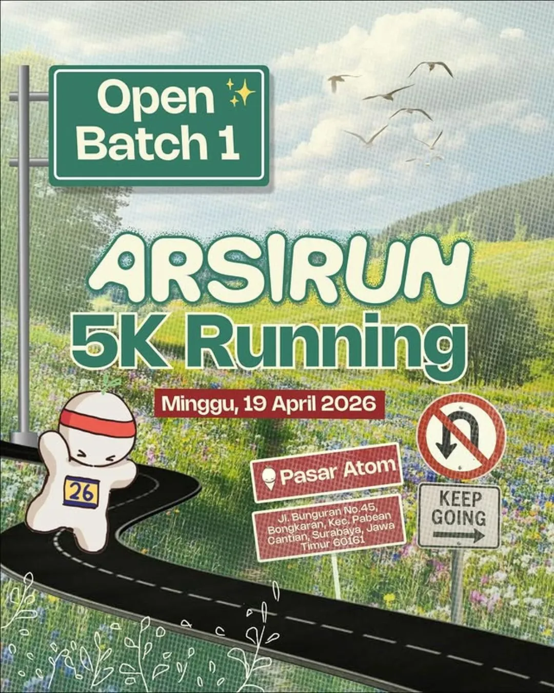 Poster event Arsirun 2026 di Surabaya pada Minggu, 26 Apr 2026