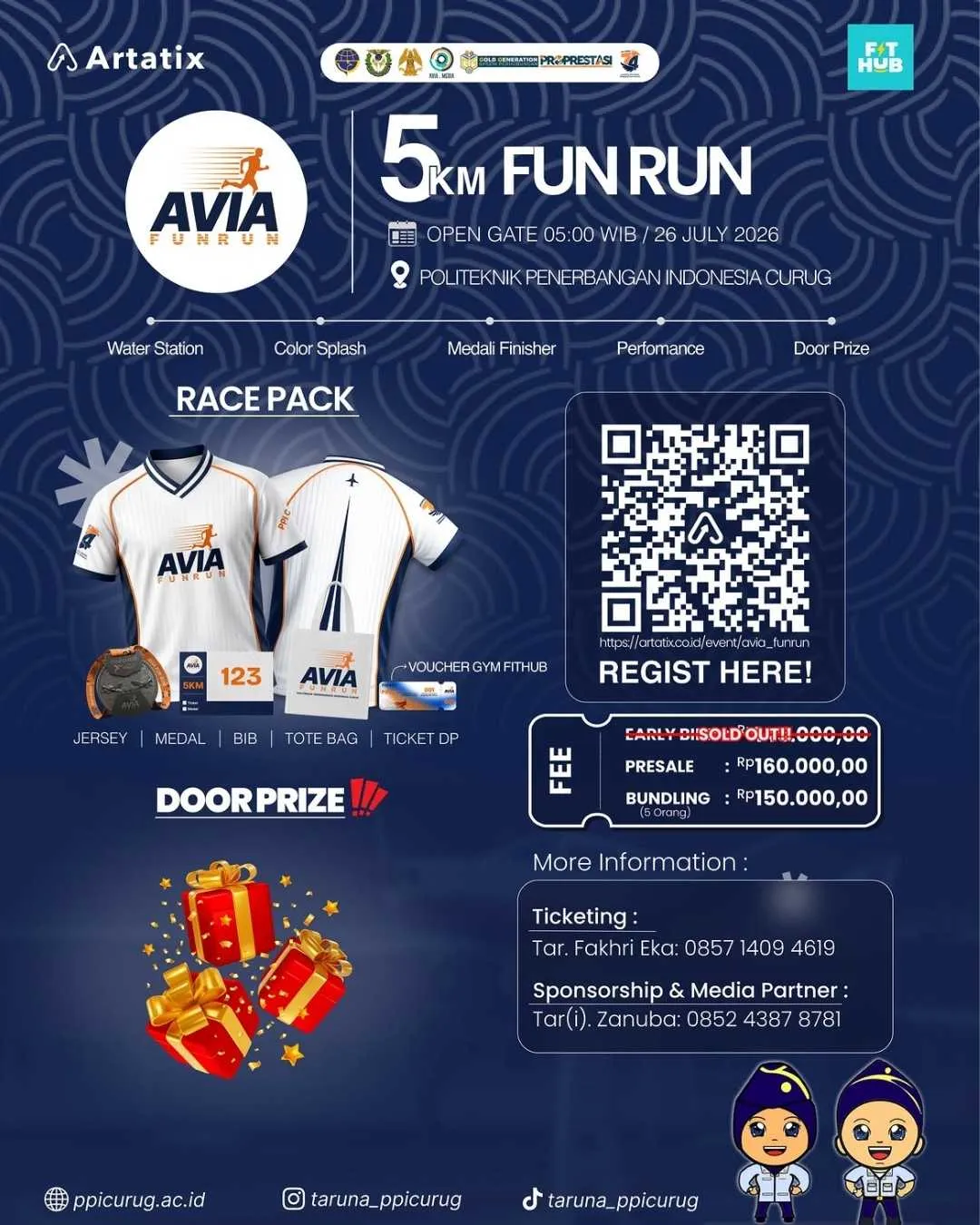 Poster event Avia Fun Run 2026 di Tangerang pada Minggu, 26 Jul 2026