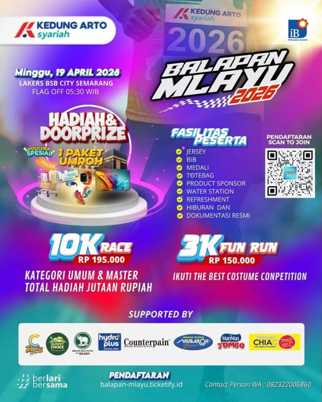 Poster event Balapan Mlayu 2026 di Semarang pada Minggu, 19 Apr 2026