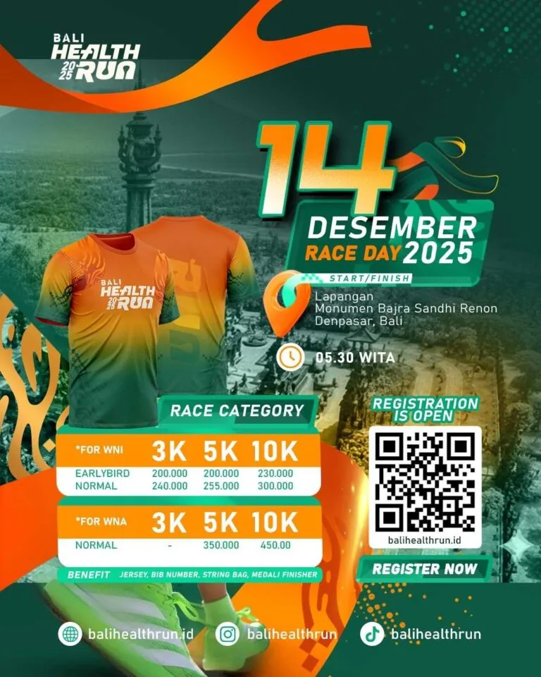 Poster event Bali Health Run 2025 di Denpasar pada Minggu, 14 Des 2025
