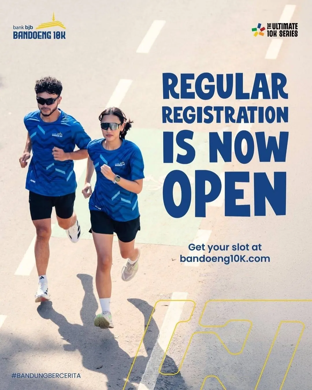 Poster event Bank BJB Bandoeng 10K 2026 di Bandung pada Minggu, 17 Mei 2026