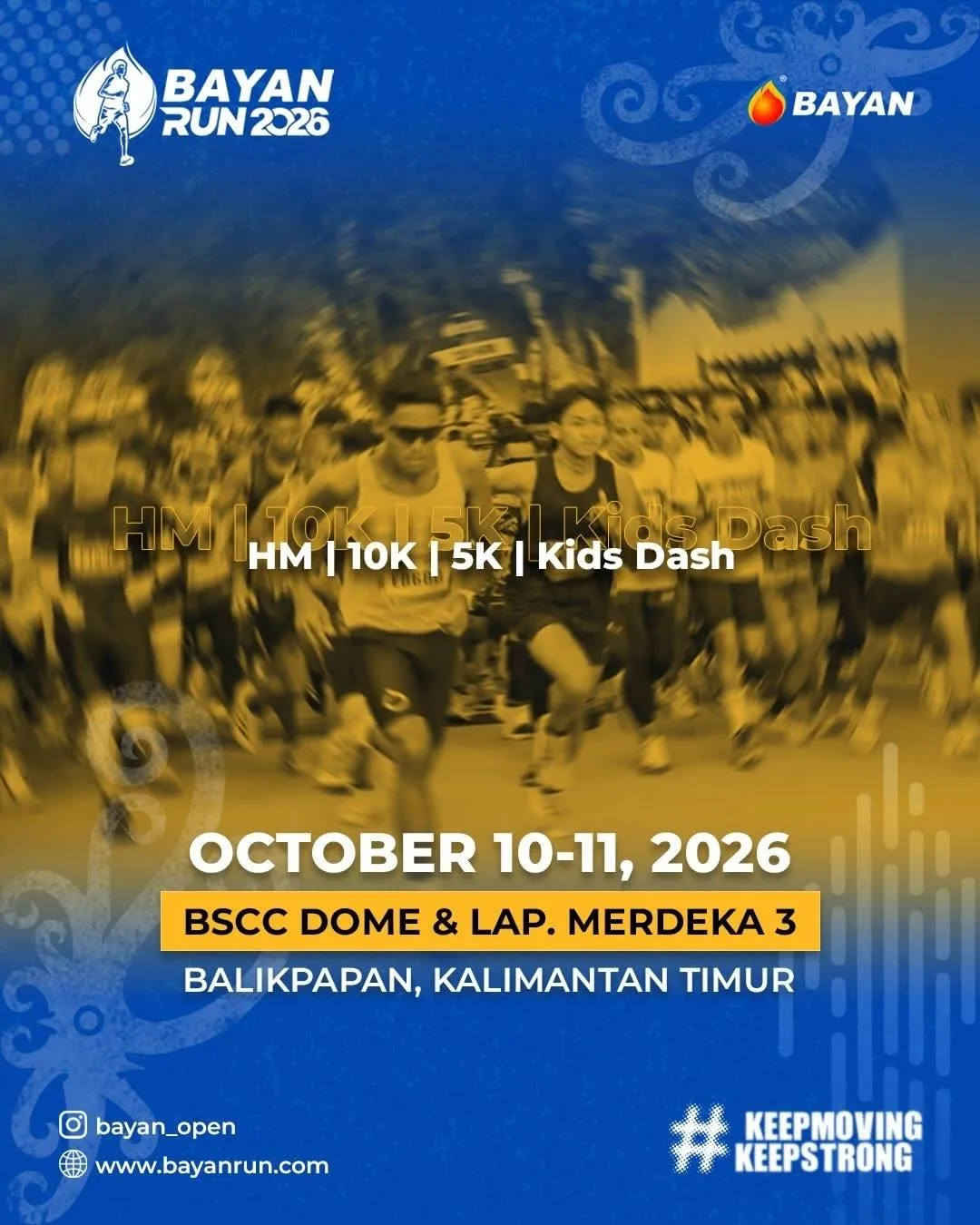 Poster event Bayan Run 2026 di Balikpapan pada Minggu, 11 Okt 2026