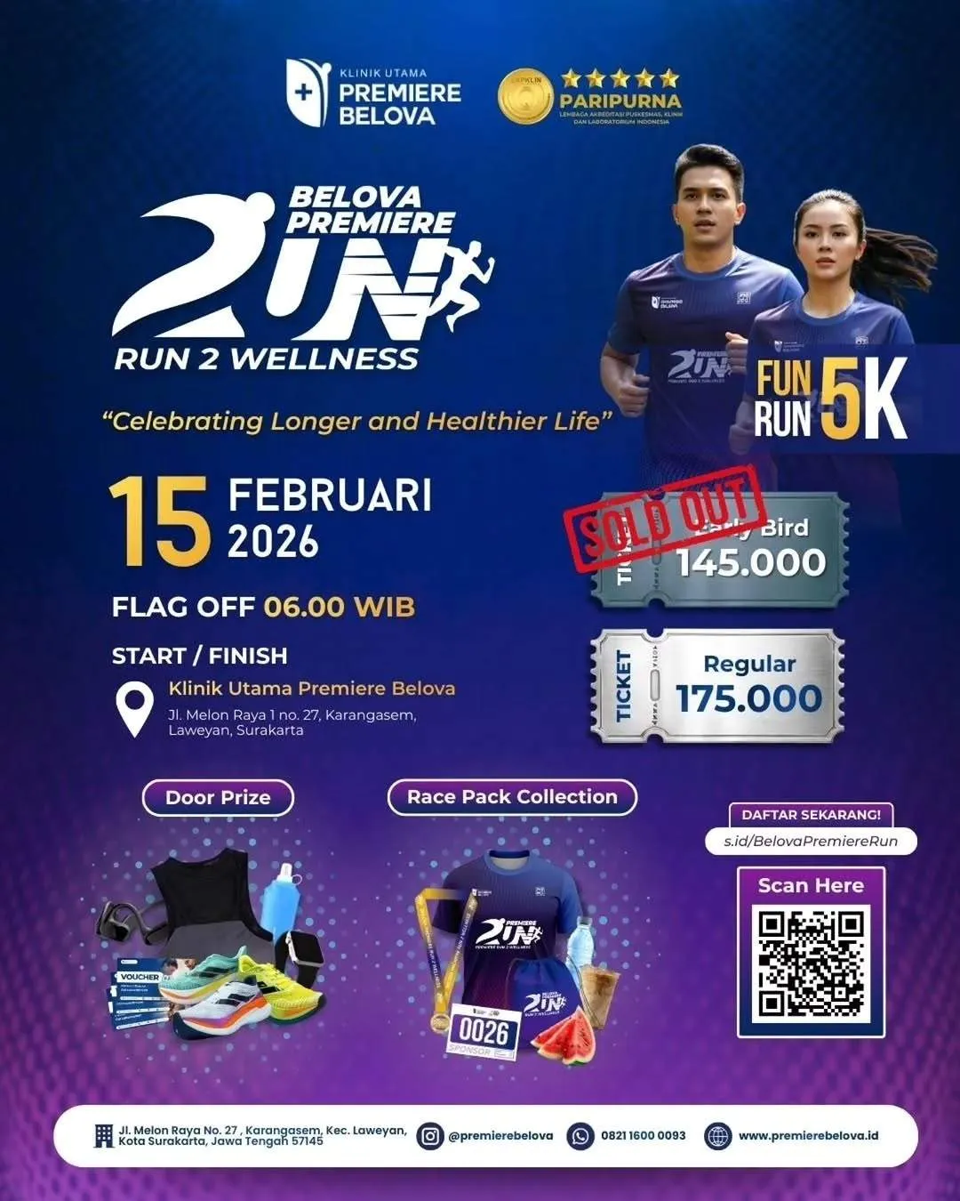 Poster event Belova Premiere Run 2026 di Surakarta pada Minggu, 15 Feb 2026