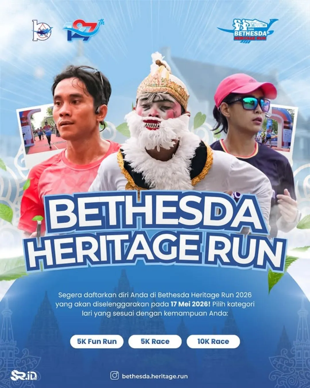 Poster event Bethesda Heritage Fun Run 2026 di Yogyakarta pada Minggu, 17 Mei 2026