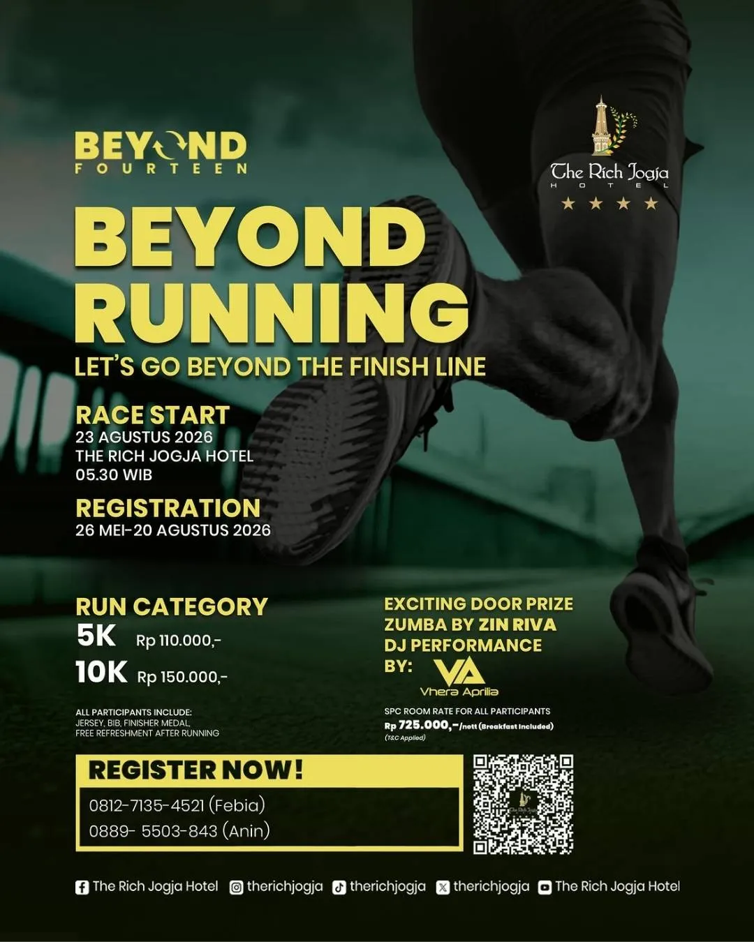 Poster event Beyond Running 2026 di Sleman pada Minggu, 23 Agu 2026
