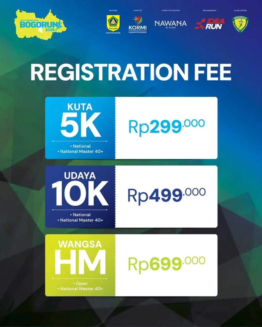 Poster event Bogorun 2026 di Bogor pada Minggu, 10 Mei 2026