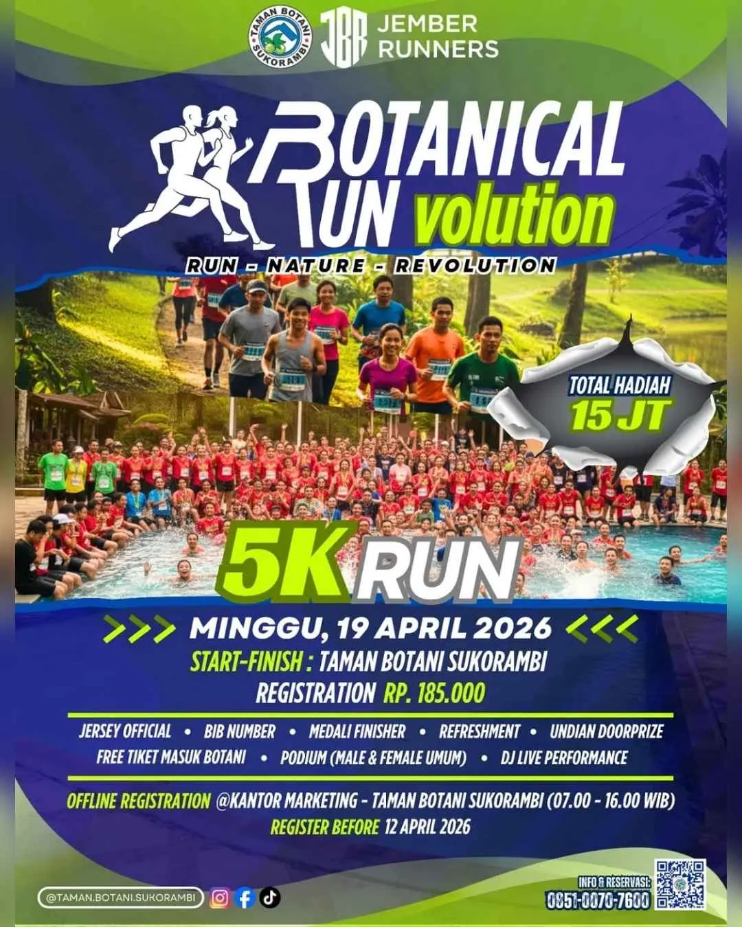 Poster event BOTANICAL RUNVOLUTION 2026 di Jember pada Minggu, 19 Apr 2026