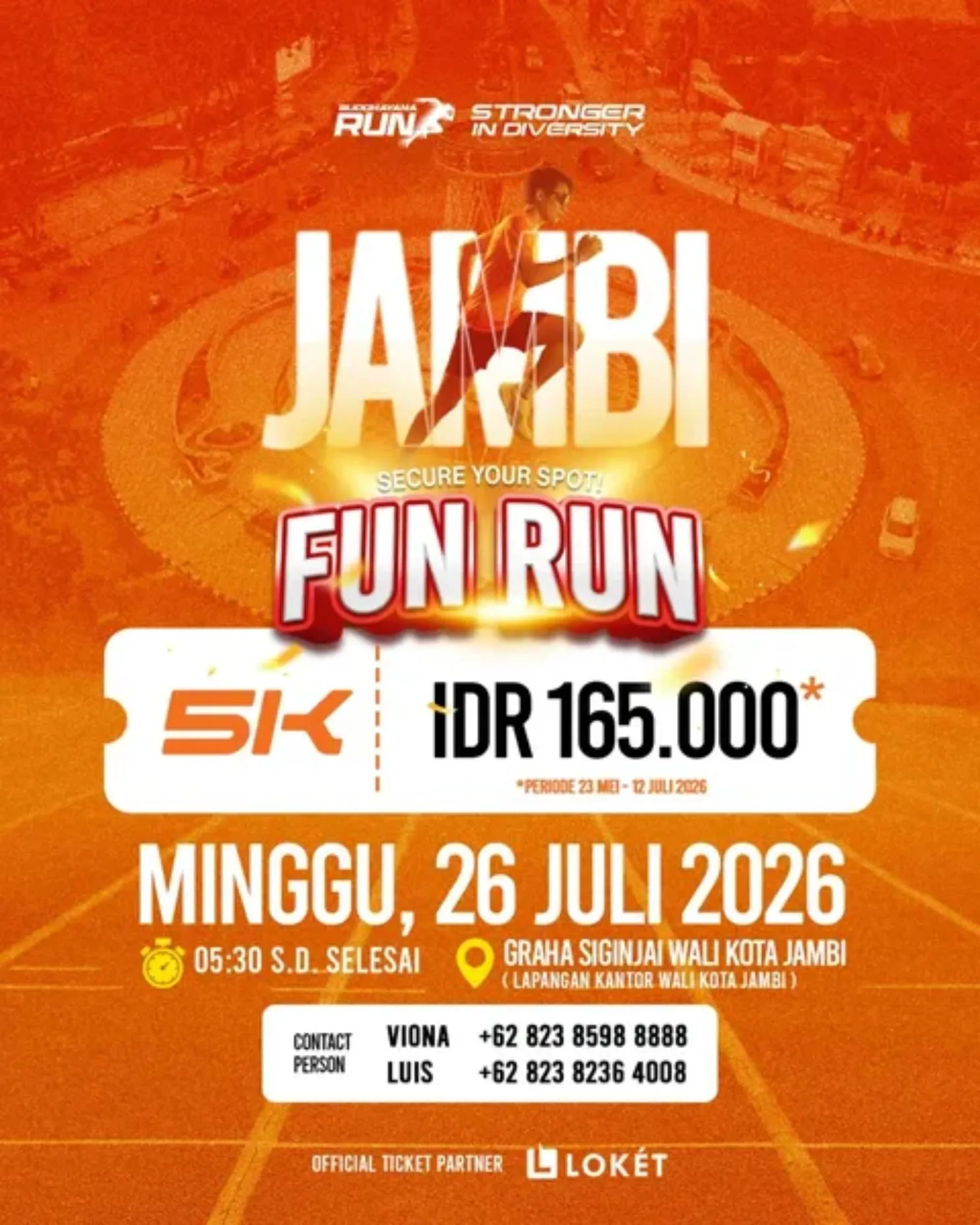 Poster event Buddhayana Run 2026 Jambi di Jambi pada Minggu, 26 Jul 2026