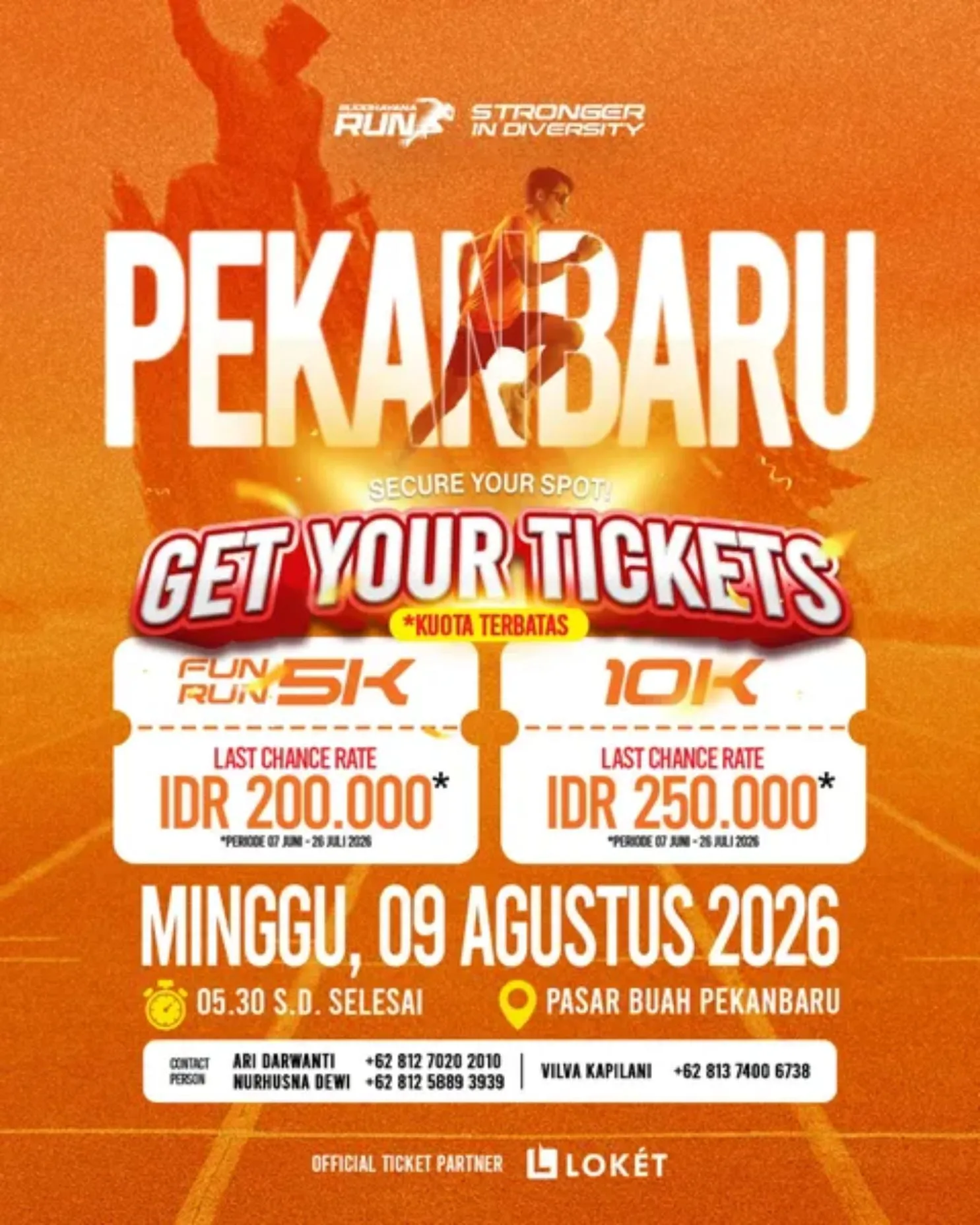 Poster event Buddhayana Run 2026 Pekanbaru di Pekanbaru pada Minggu, 9 Agu 2026