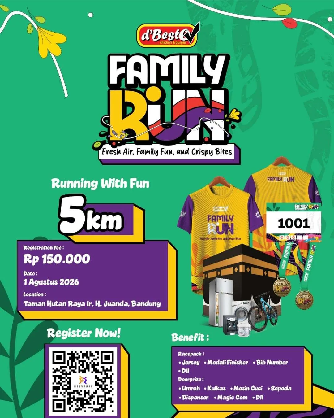 Poster event d'BestO Family Run 2026 di Bandung pada Sabtu, 1 Agu 2026