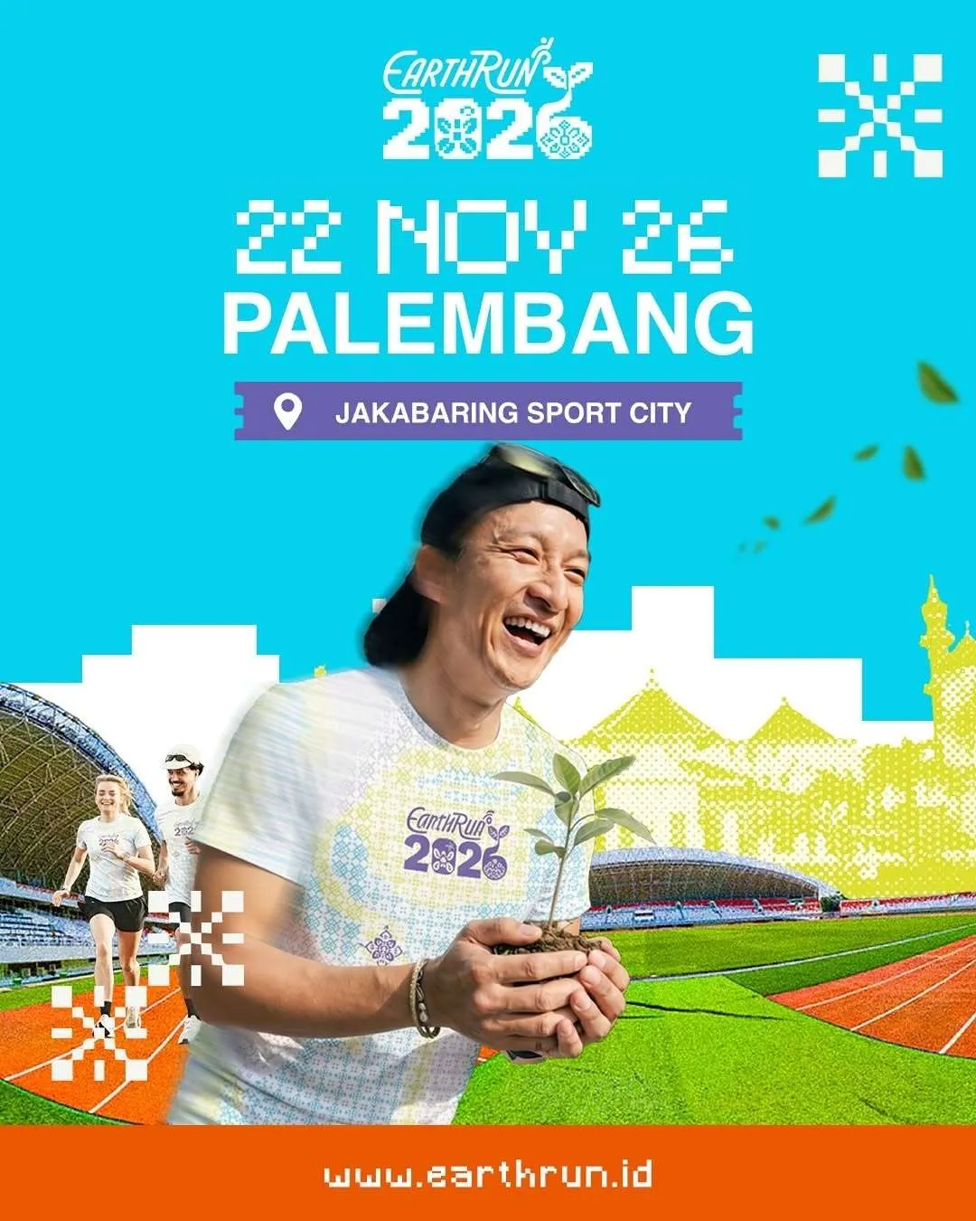 Poster event Earth Run 2026 Palembang di Palembang pada Minggu, 22 Nov 2026