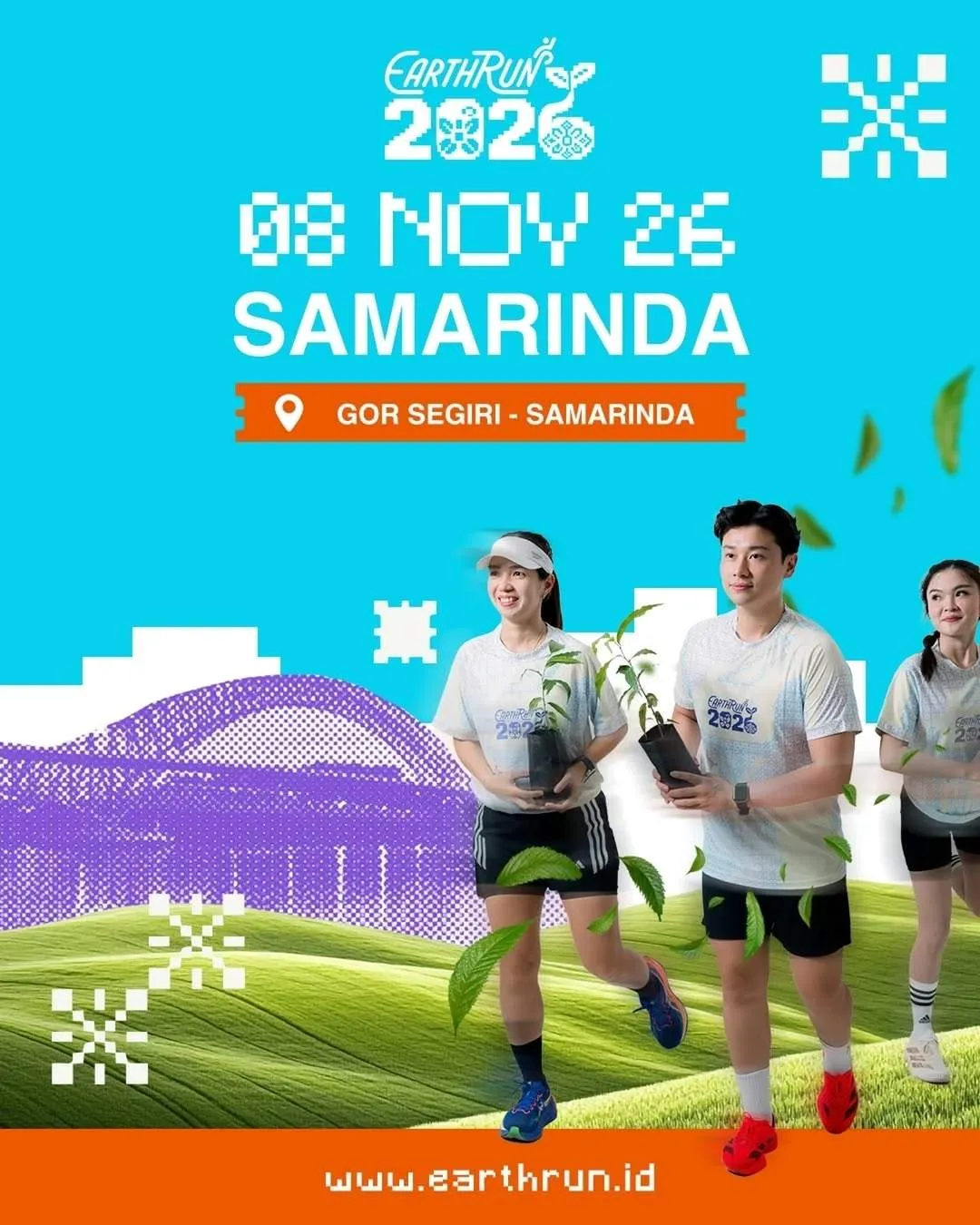 Poster event Earth Run 2026 Samarinda di Samarinda pada Minggu, 8 Nov 2026