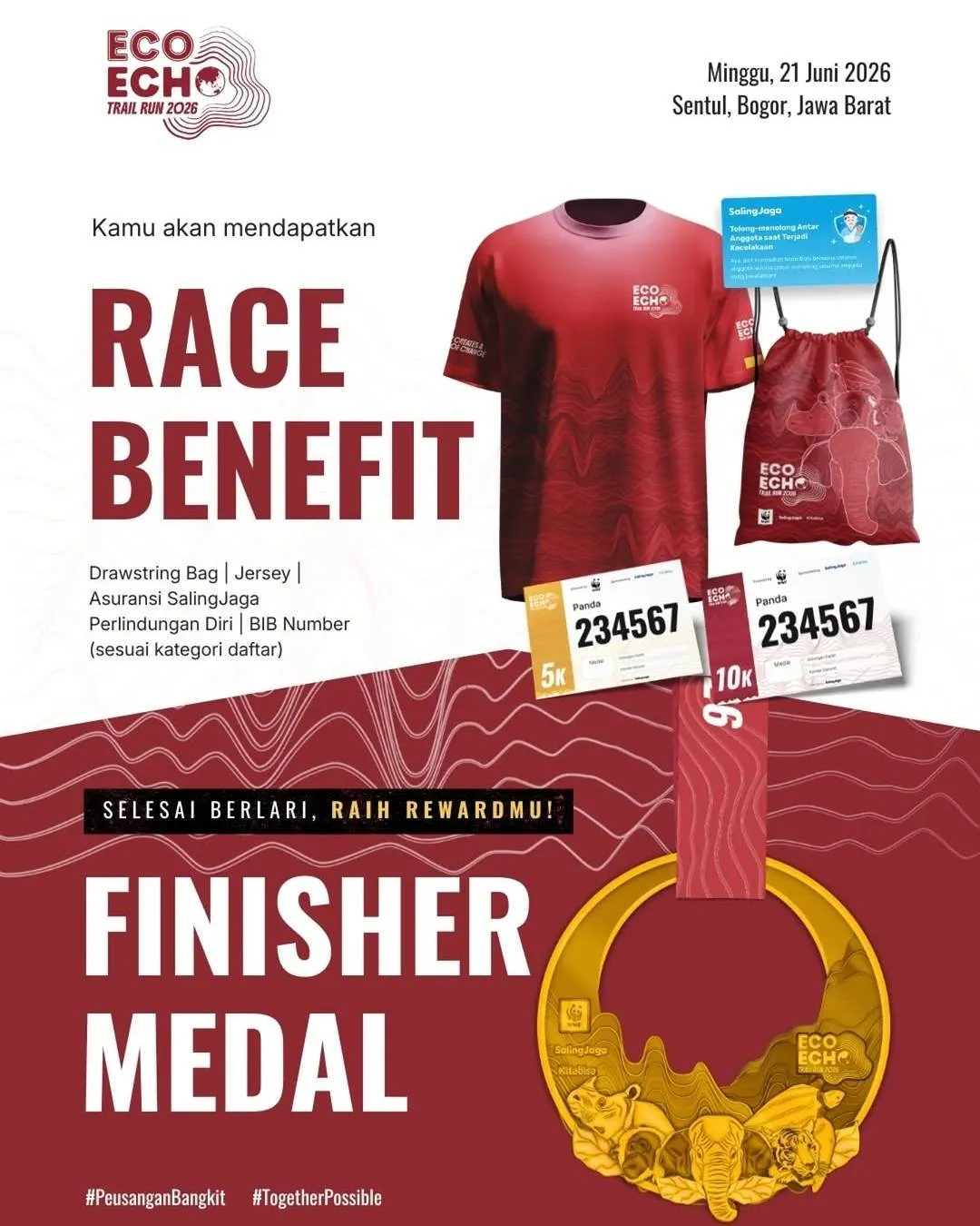 Poster event Eco Echo Trail Run 2026 di Bogor pada Minggu, 21 Jun 2026
