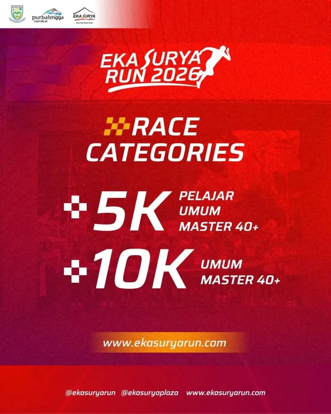Poster event Eka Surya Run 2026 di Purbalingga pada Minggu, 6 Sep 2026