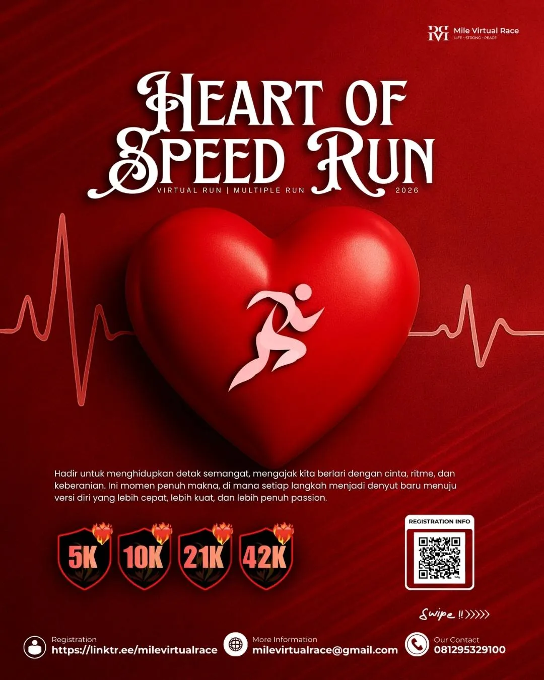 Poster event virtual Heart of Speed Run 2026