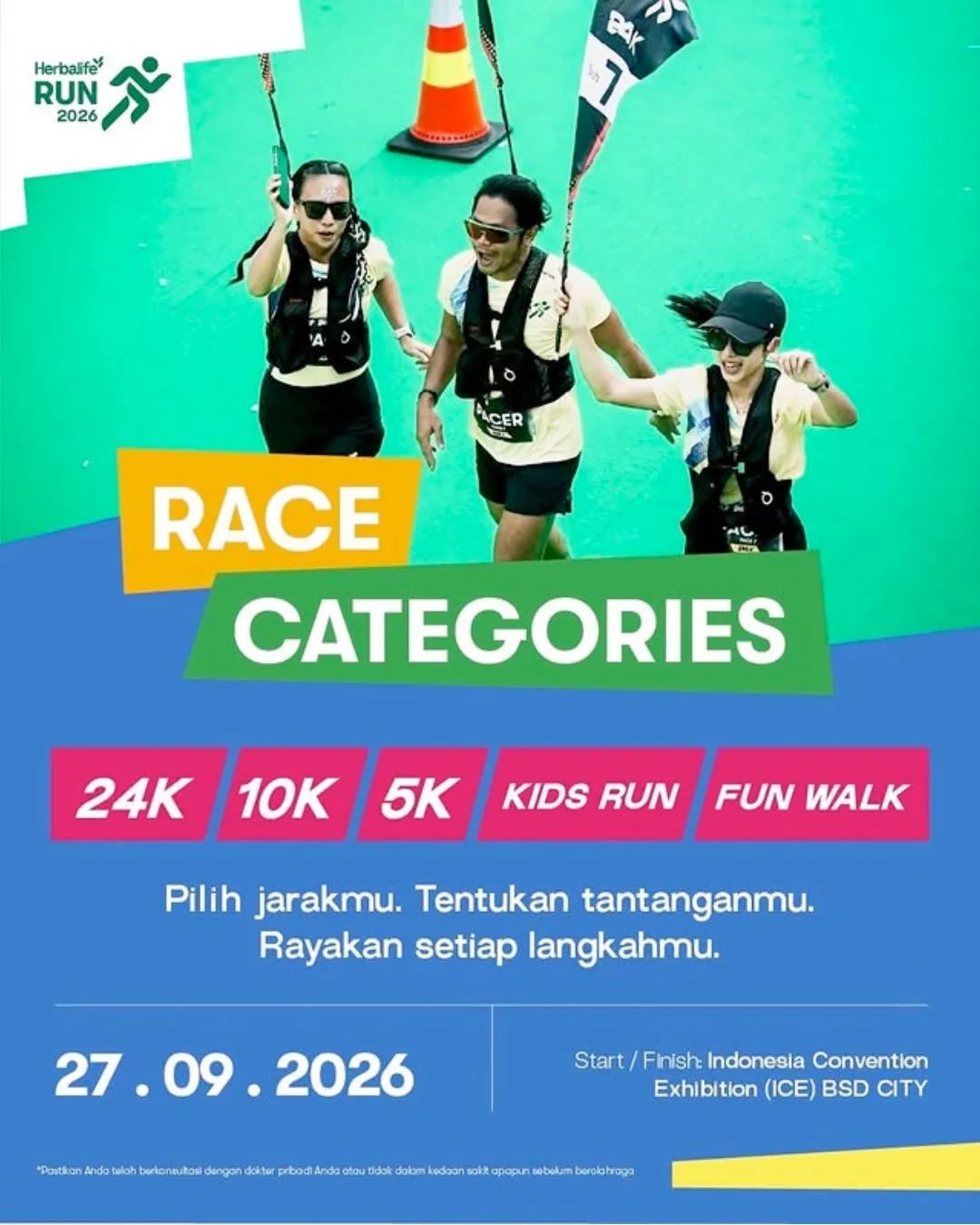 Poster event Herbalife Run 2026 di Tangerang pada Minggu, 27 Sep 2026