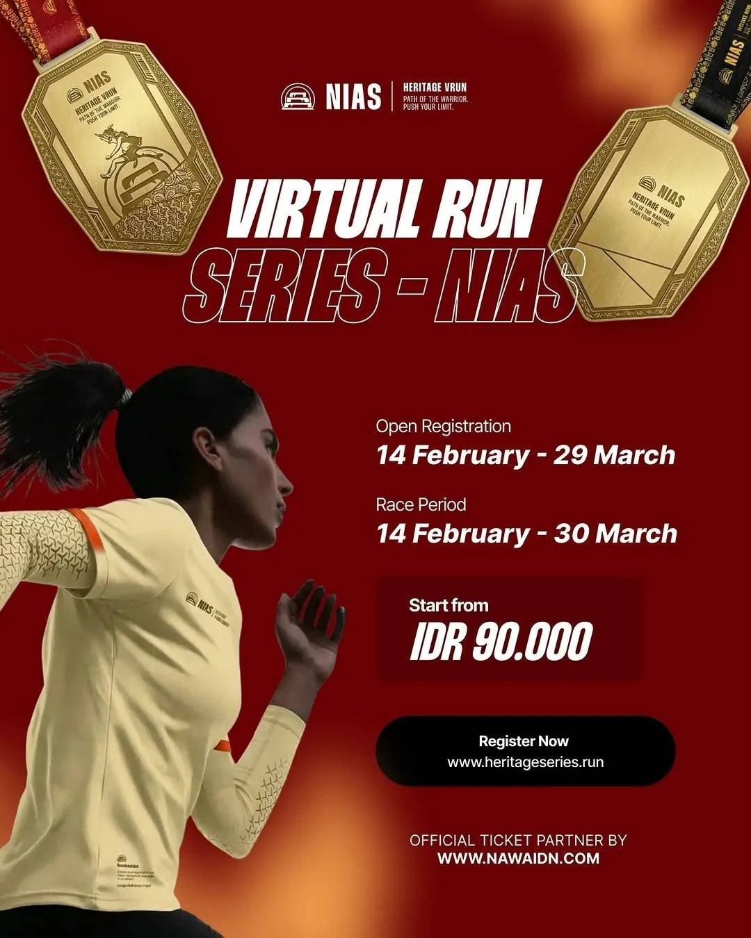 Poster event virtual Heritage VRUN Series Chapter Nias 2026