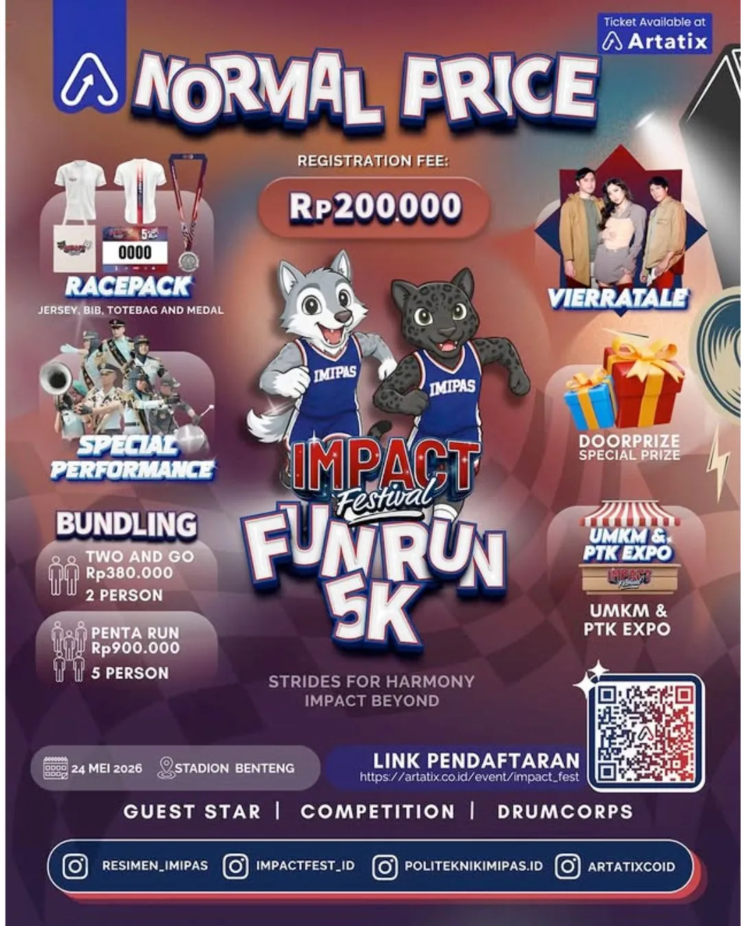 Poster event IMPACT Festival Fun Run 5K 2026 di Tangerang pada Minggu, 24 Mei 2026