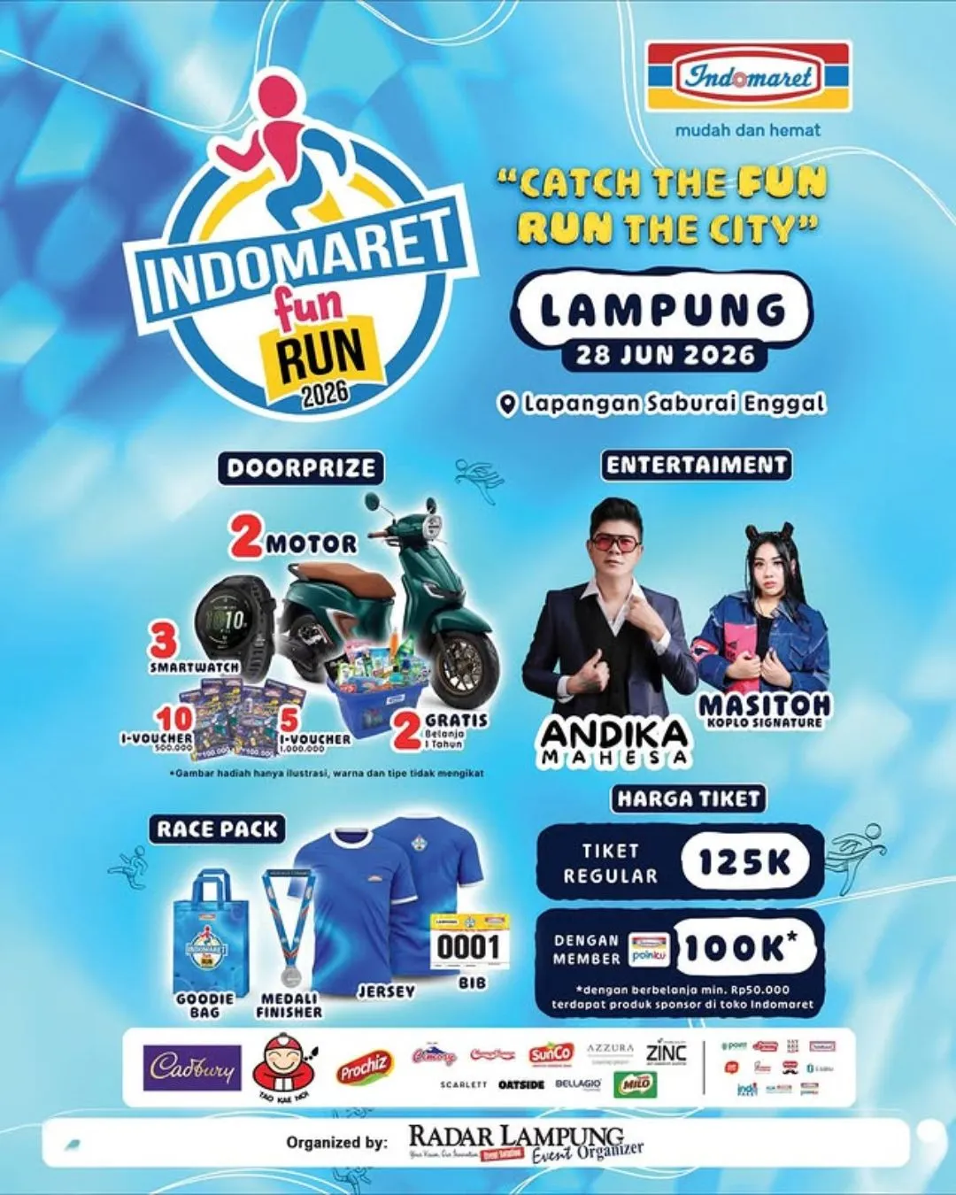Poster event Indomaret Fun Run 2026 Lampung di Bandar Lampung pada Minggu, 28 Jun 2026