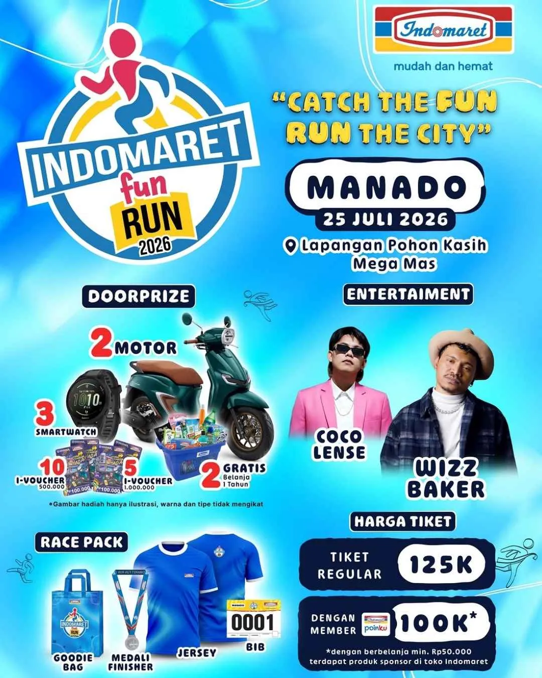 Poster event Indomaret Fun Run 2026 Manado di Manado pada Sabtu, 25 Jul 2026