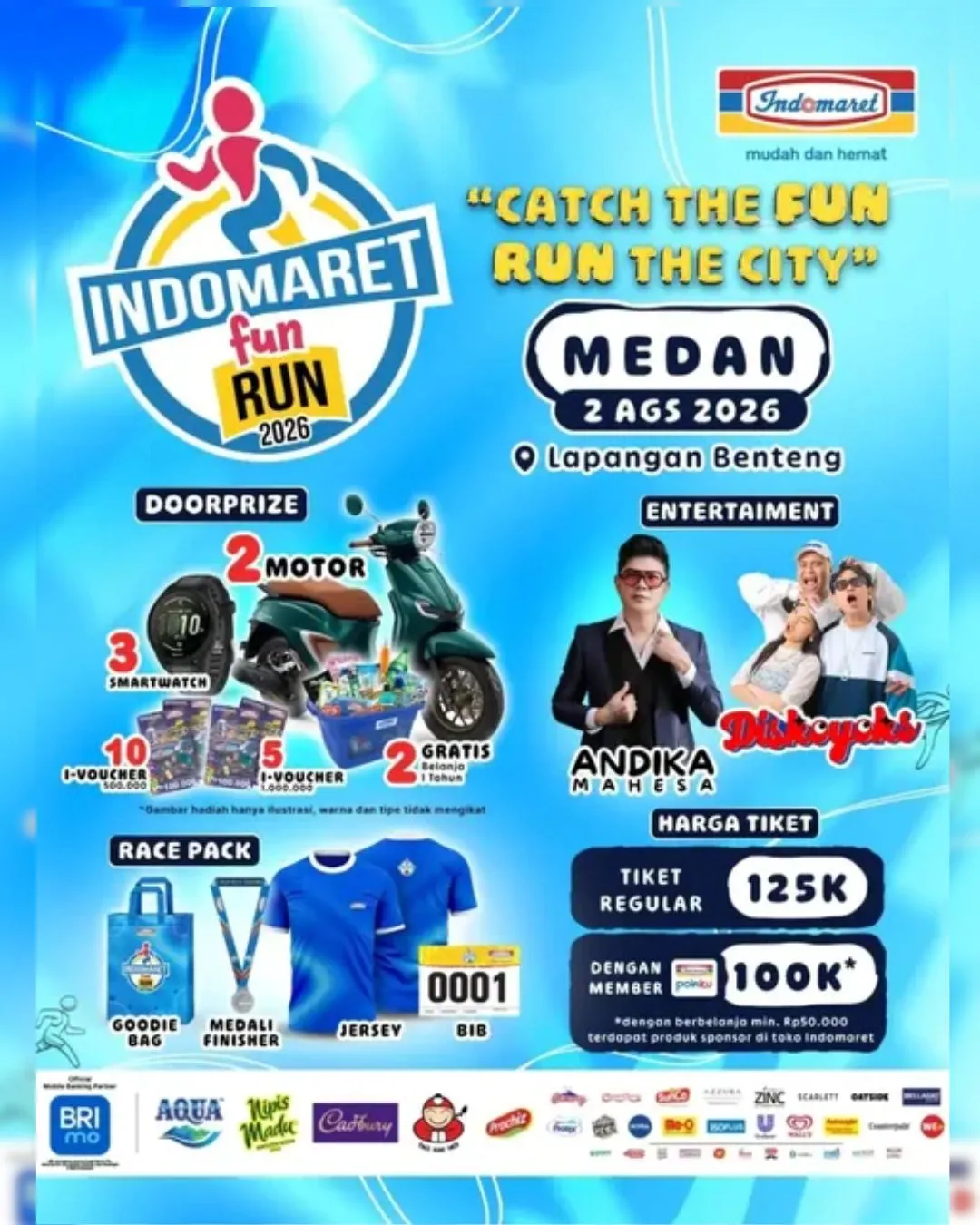 Poster event Indomaret Fun Run 2026 Medan di Medan pada Minggu, 2 Agu 2026