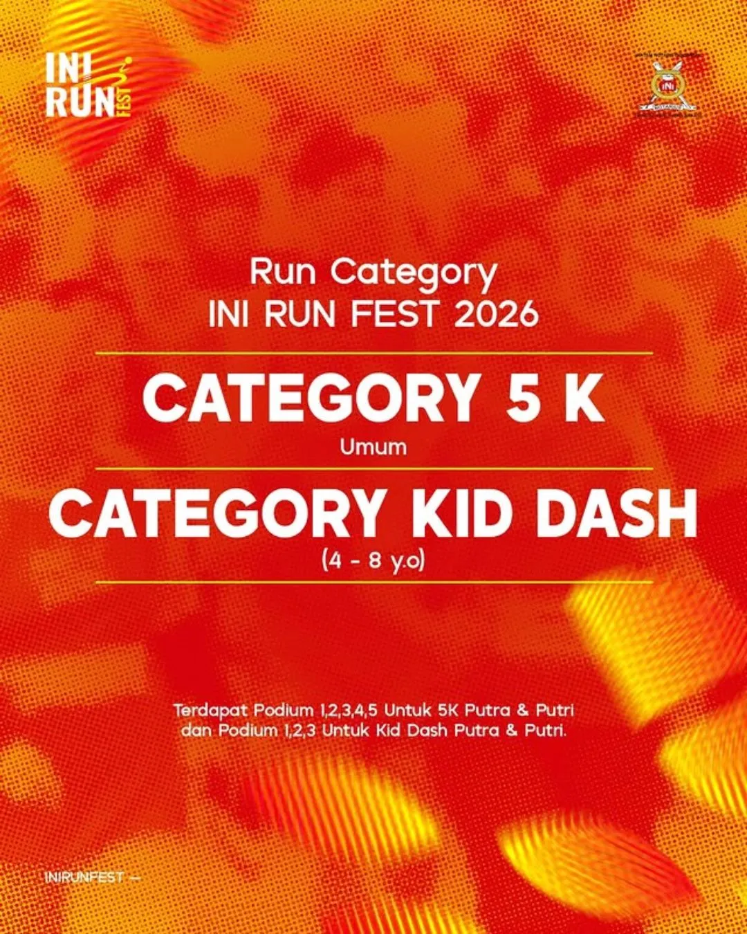 Poster event INI Run Fest 2026 di Bekasi pada Minggu, 28 Jun 2026