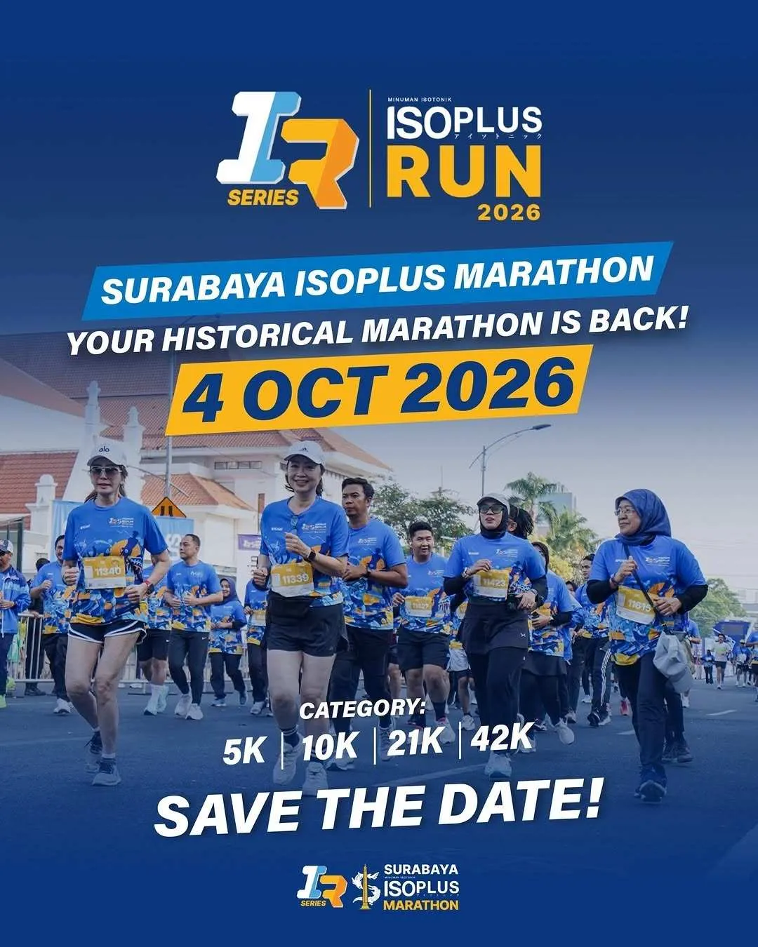 Poster event Surabaya ISOPLUS Marathon 2026 di Surabaya pada Minggu, 4 Okt 2026