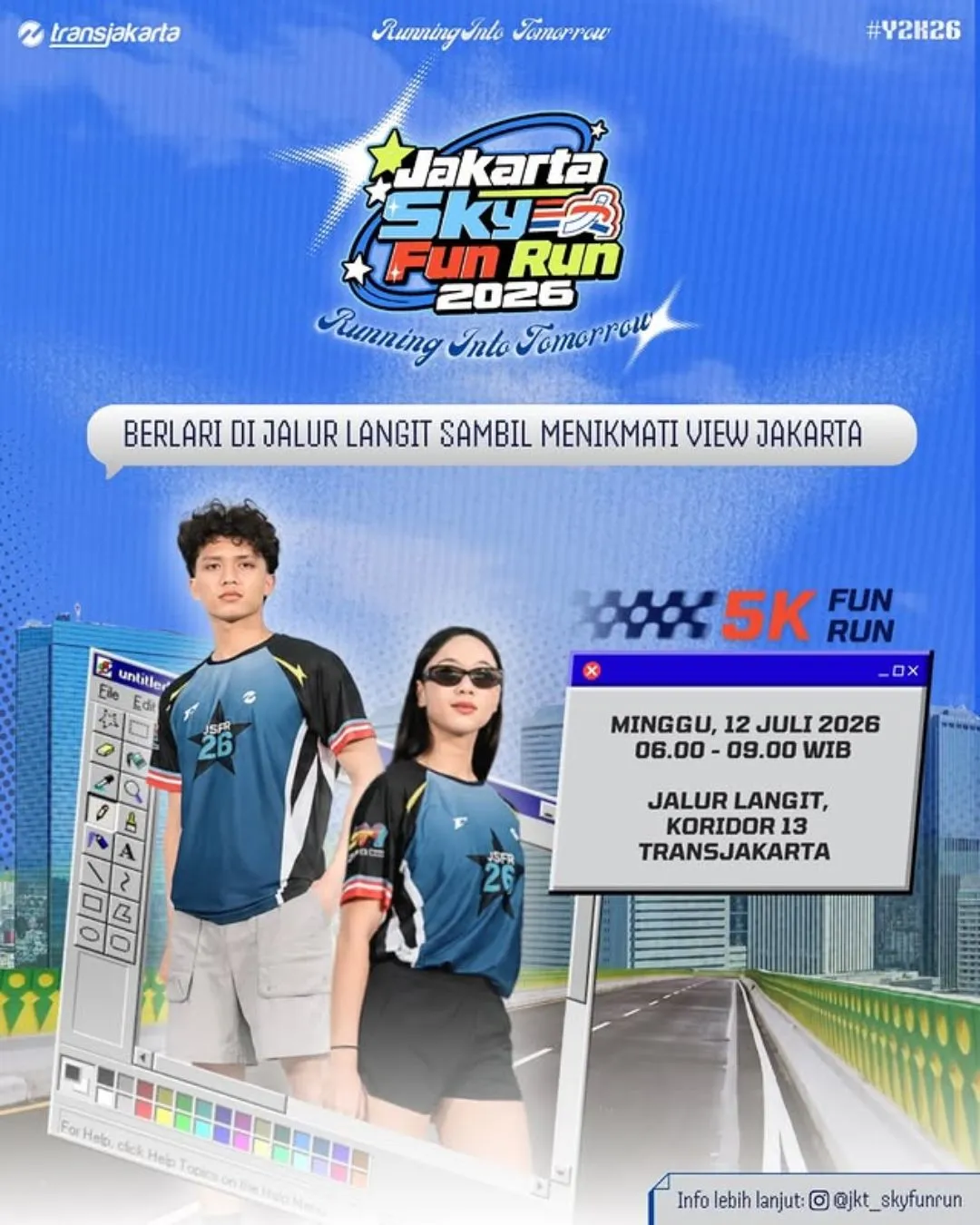 Poster event Jakarta Sky Fun Run 2026 di Jakarta Selatan pada Minggu, 12 Jul 2026