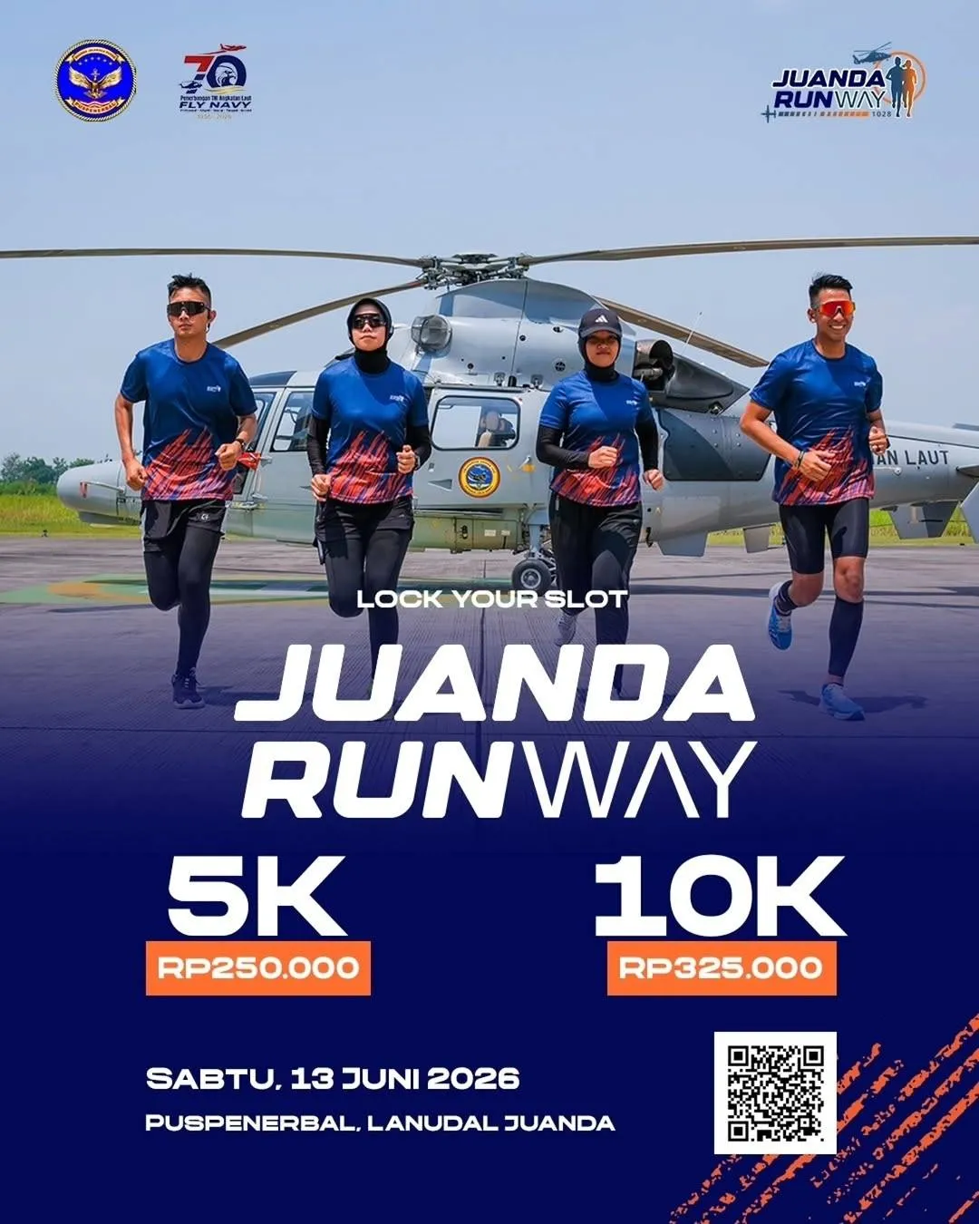 Poster event Juanda RunWay 2026 di Sidoarjo pada Sabtu, 13 Jun 2026