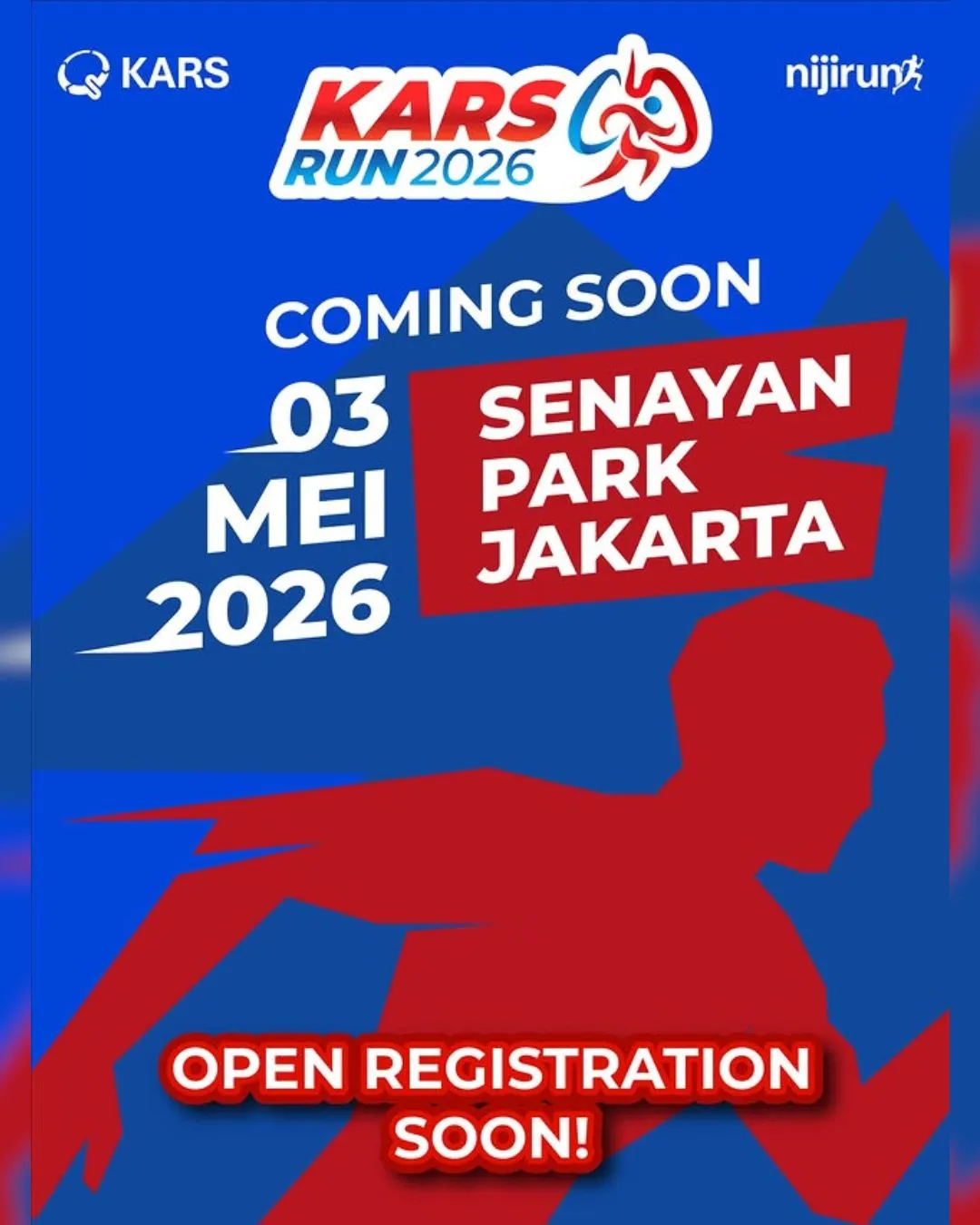 Poster event Kars Run 2026 di Jakarta Pusat pada Minggu, 3 Mei 2026