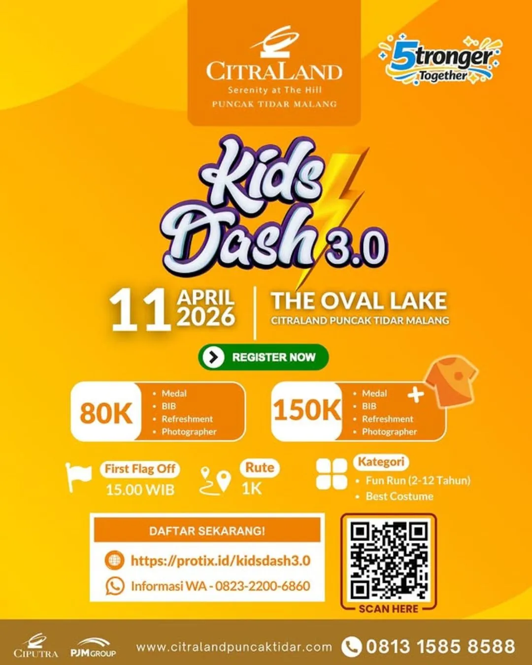 Poster event Kids Dash 3.0 di Malang pada Sabtu, 11 Apr 2026