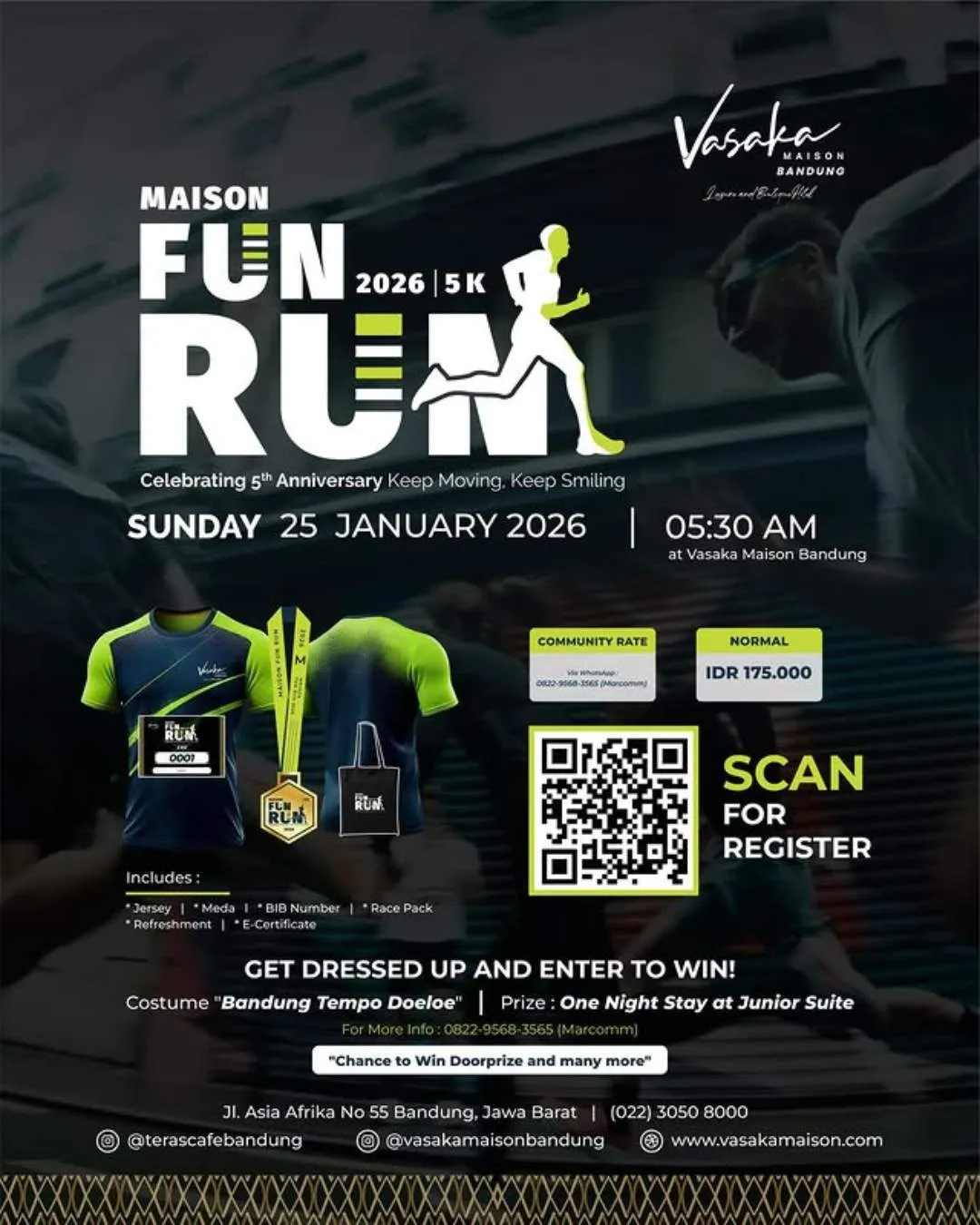 Poster event Maison Fun Run 2026 di Bandung pada Minggu, 25 Jan 2026