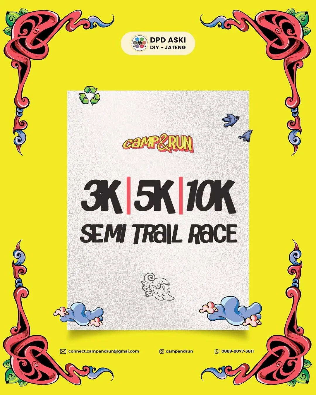 Poster event Merapi Camp & Run 2026 di Sleman pada Minggu, 12 Apr 2026