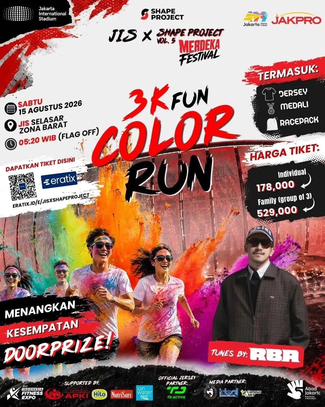 Poster event JIS x SHAPE Project Vol. 5: Merdeka Festival di Jakarta Utara pada Sabtu, 15 Agu 2026