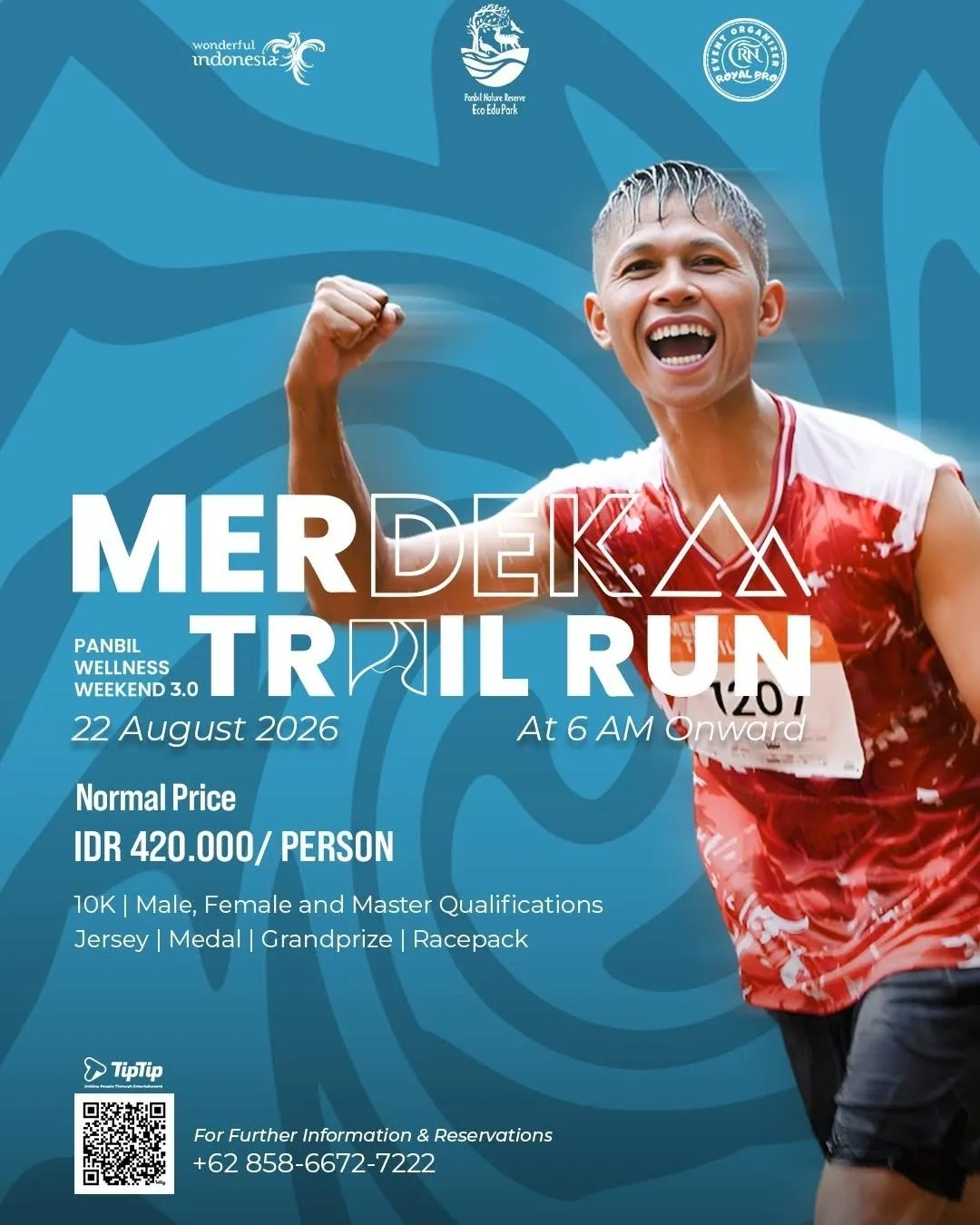 Poster event Merdeka Trail Run 2026 di Batam pada Sabtu, 22 Agu 2026