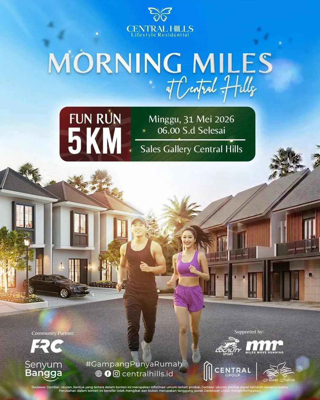 Poster event Morning Miles at Central Hills 2026 di Batam pada Minggu, 31 Mei 2026