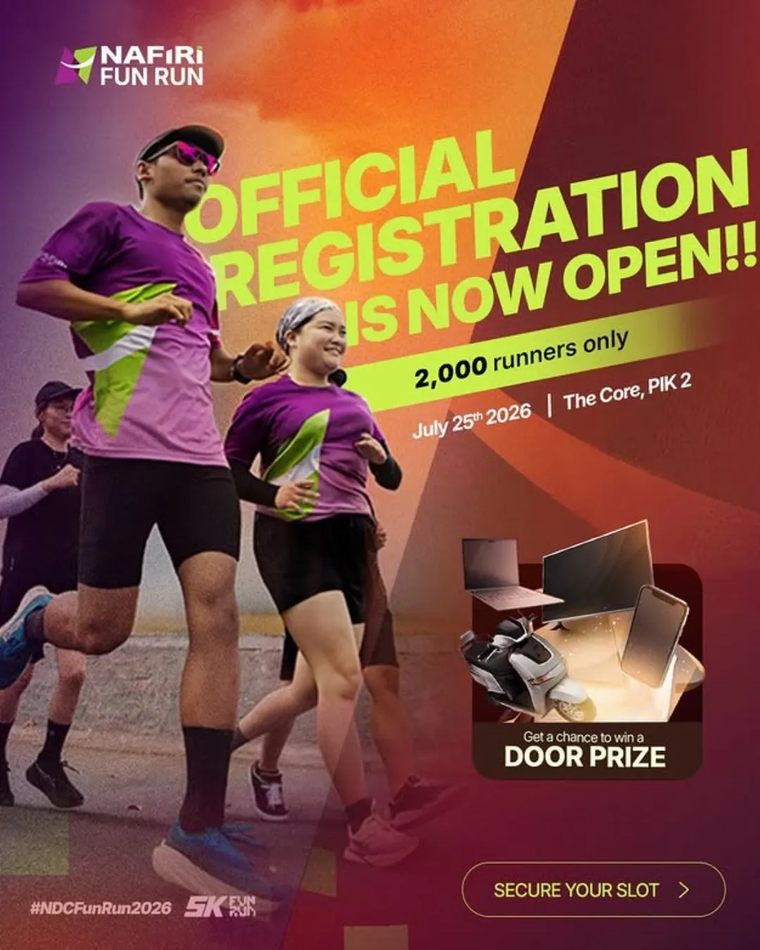 Poster event NDC Fun Run 5K 2026 di Tangerang pada Sabtu, 25 Jul 2026