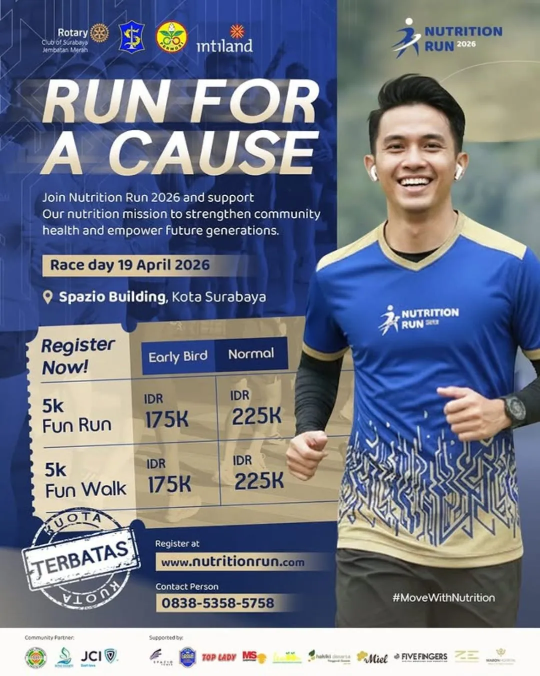 Poster event Nutrition Run 2026 di Surabaya pada Minggu, 19 Apr 2026