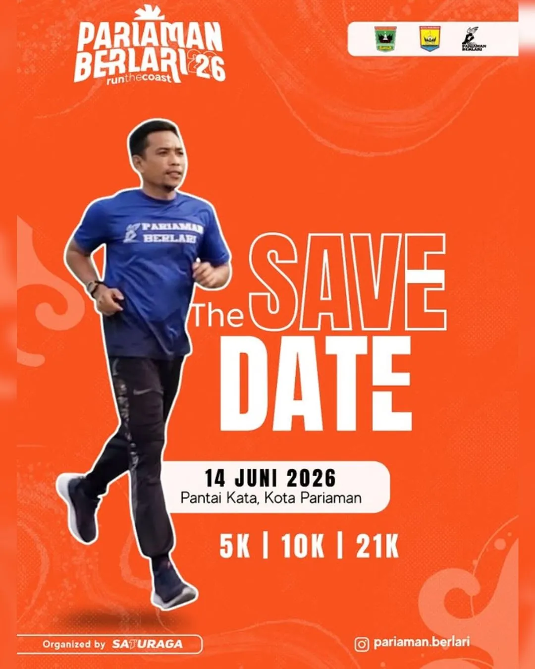 Poster event Pariaman Berlari 2026 di Pariaman pada Minggu, 14 Jun 2026