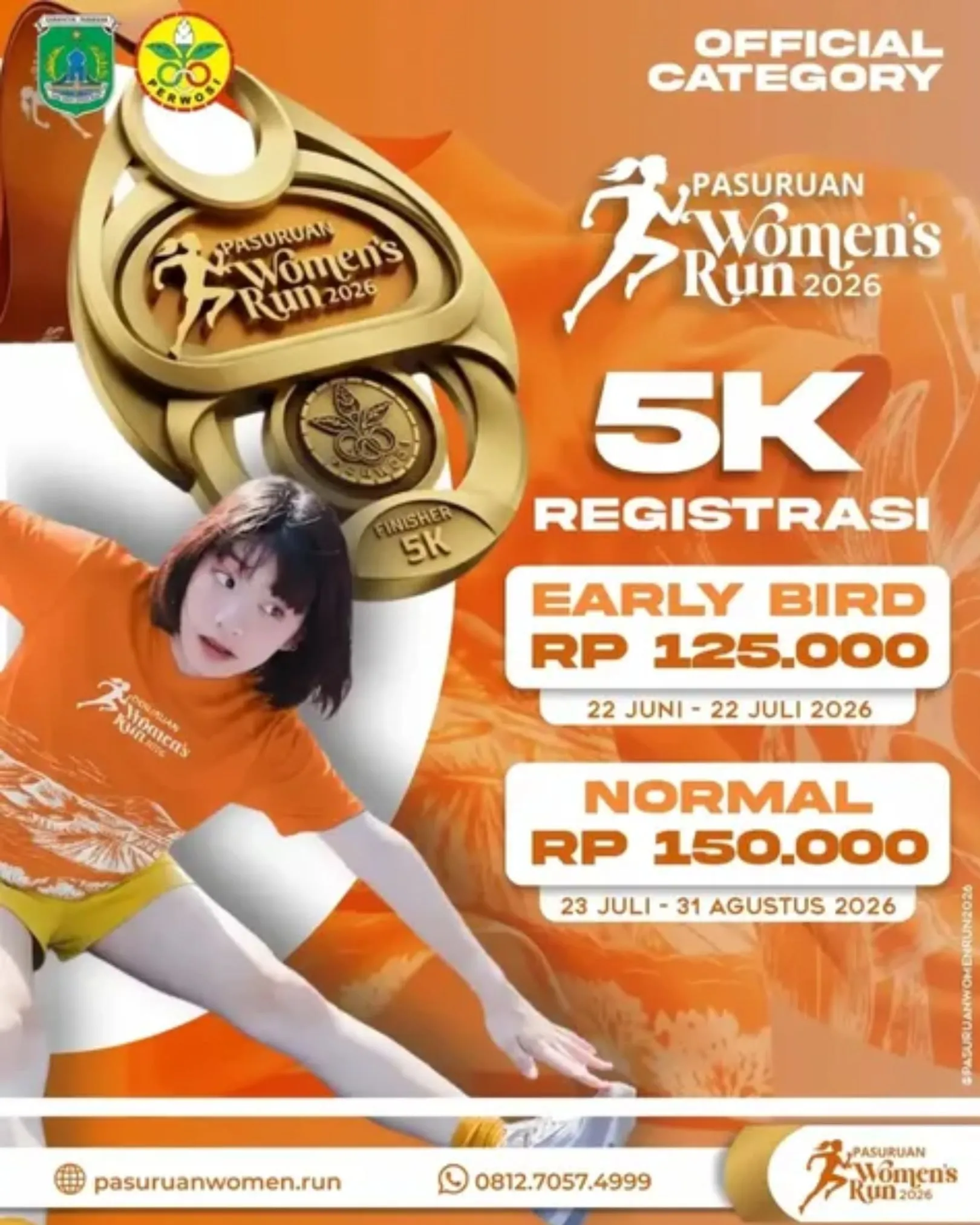 Poster event Pasuruan Women Run 2026 di Pasuruan pada Minggu, 13 Sep 2026