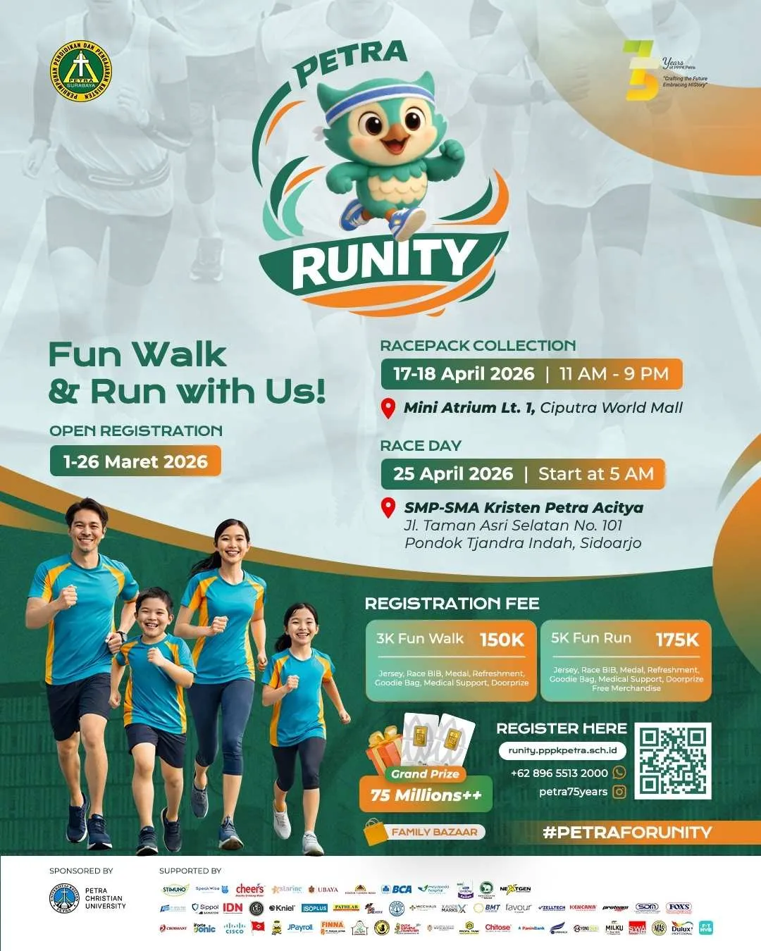 Poster event Petra Runity di Sidoarjo pada Sabtu, 25 Apr 2026
