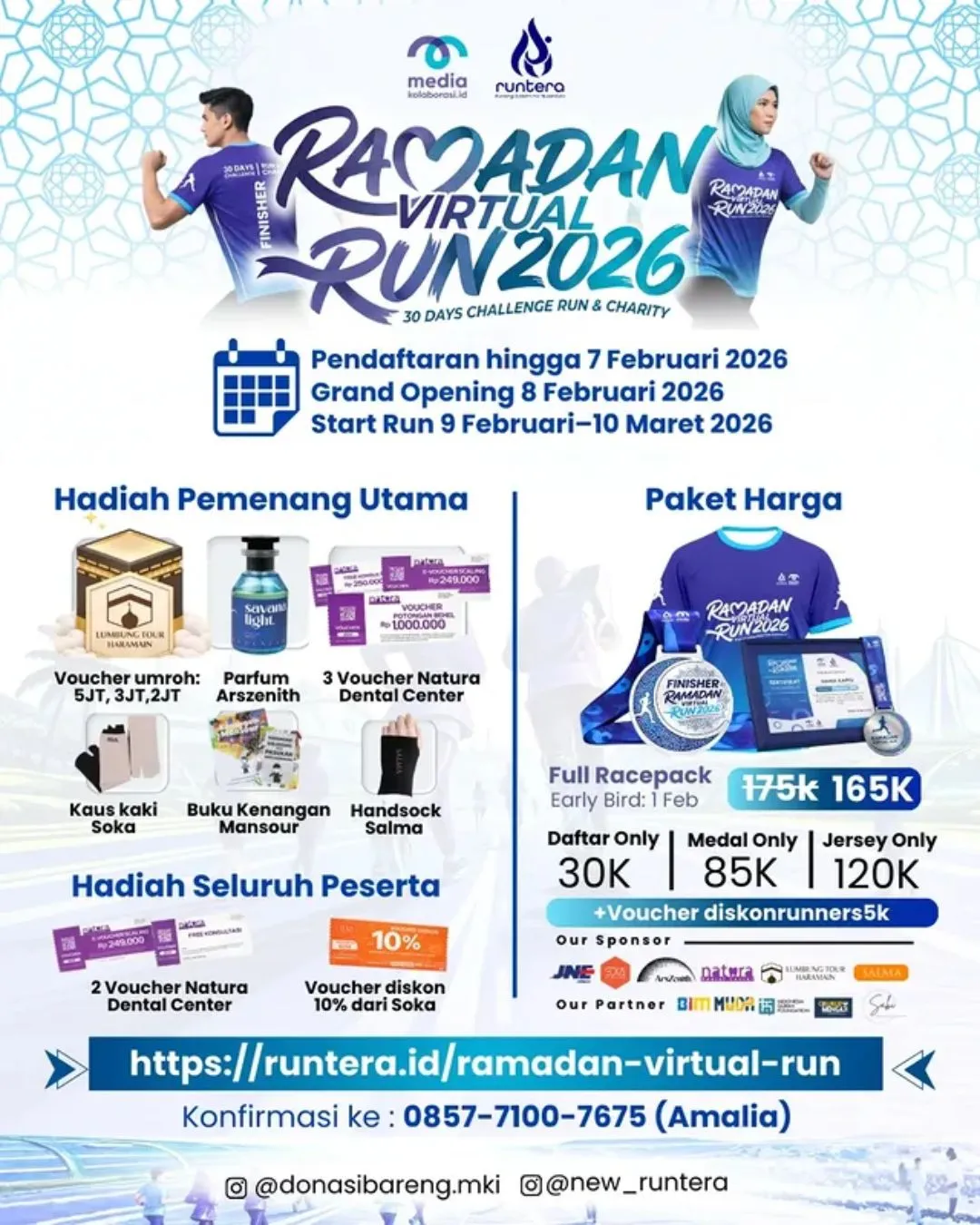 Poster event virtual Ramadan Virtual Run 2026