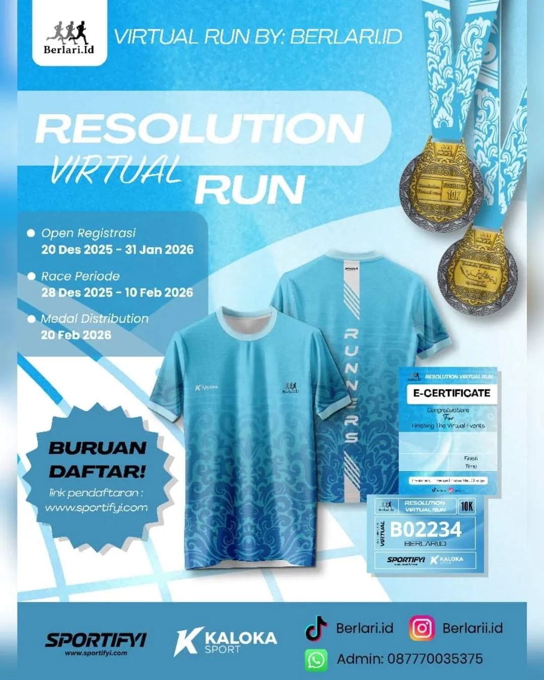 Poster event virtual Resolution Virtual Run 2025