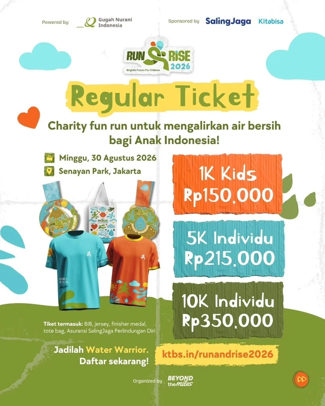 Poster event Run and Rise 2026 di Jakarta Pusat pada Minggu, 30 Agu 2026