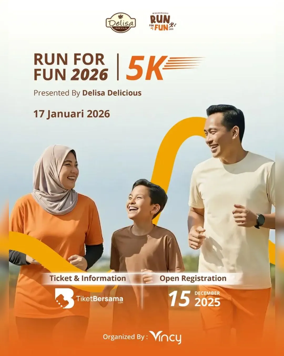 Poster event Run For Fun 2026 by Delisa Delicious di Purwakarta pada Sabtu, 17 Jan 2026