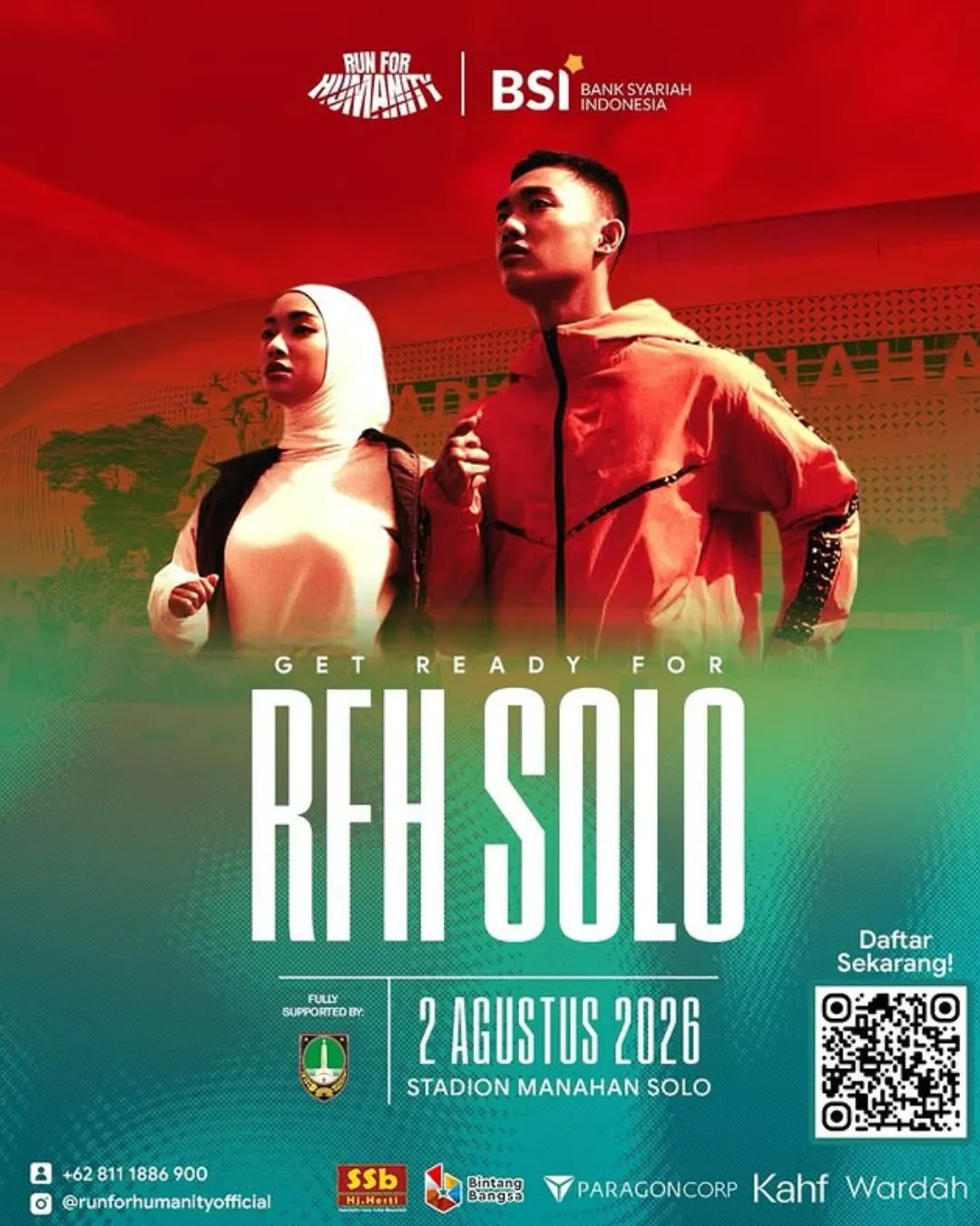 Poster event Run For Humanity Solo 2026 di Surakarta pada Minggu, 2 Agu 2026