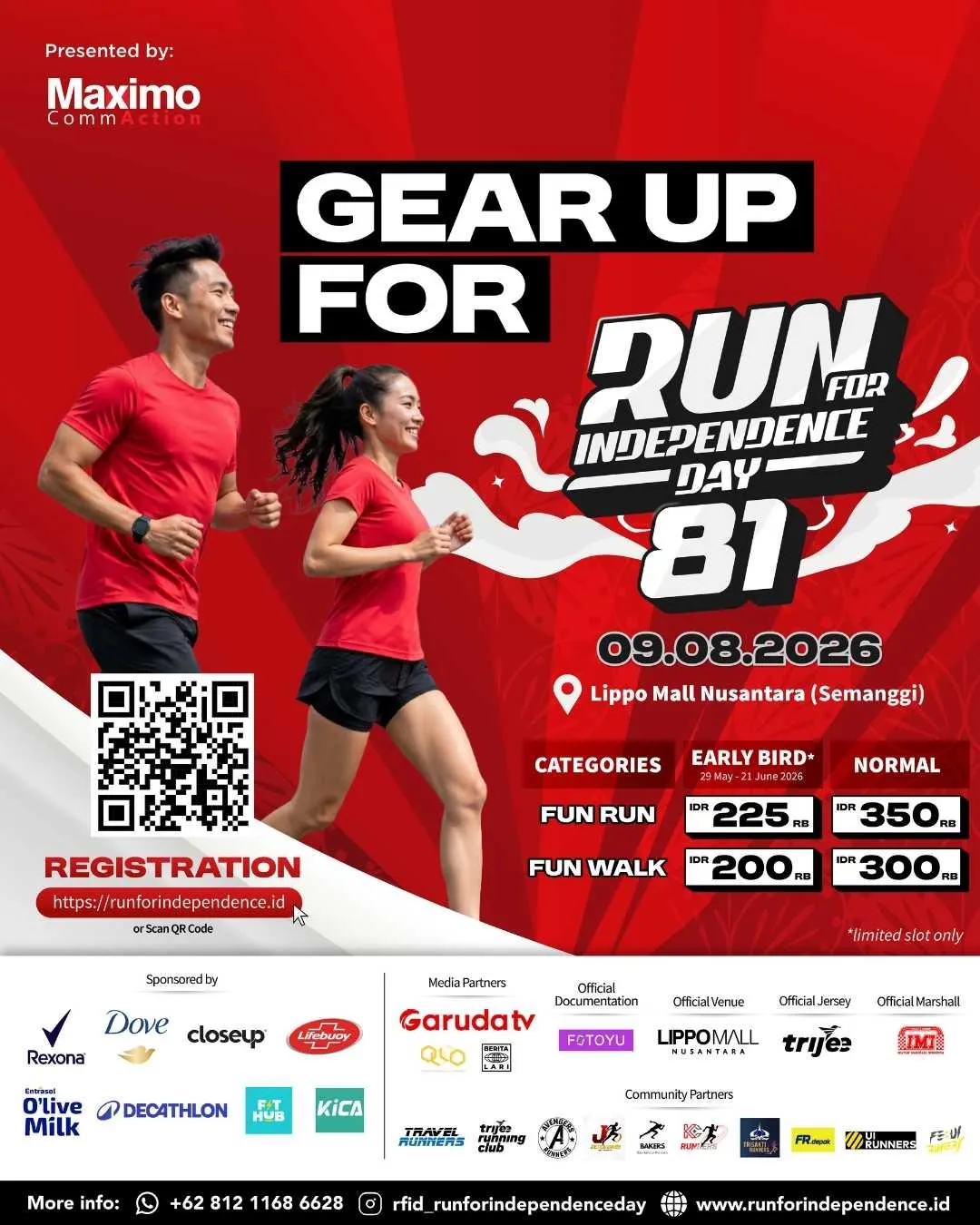 Poster event Run for Independence Day 2026 di Jakarta Selatan pada Minggu, 9 Agu 2026